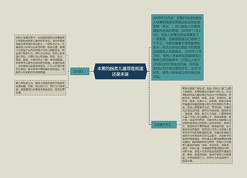 本案的拐卖儿童罪是既遂还是未遂