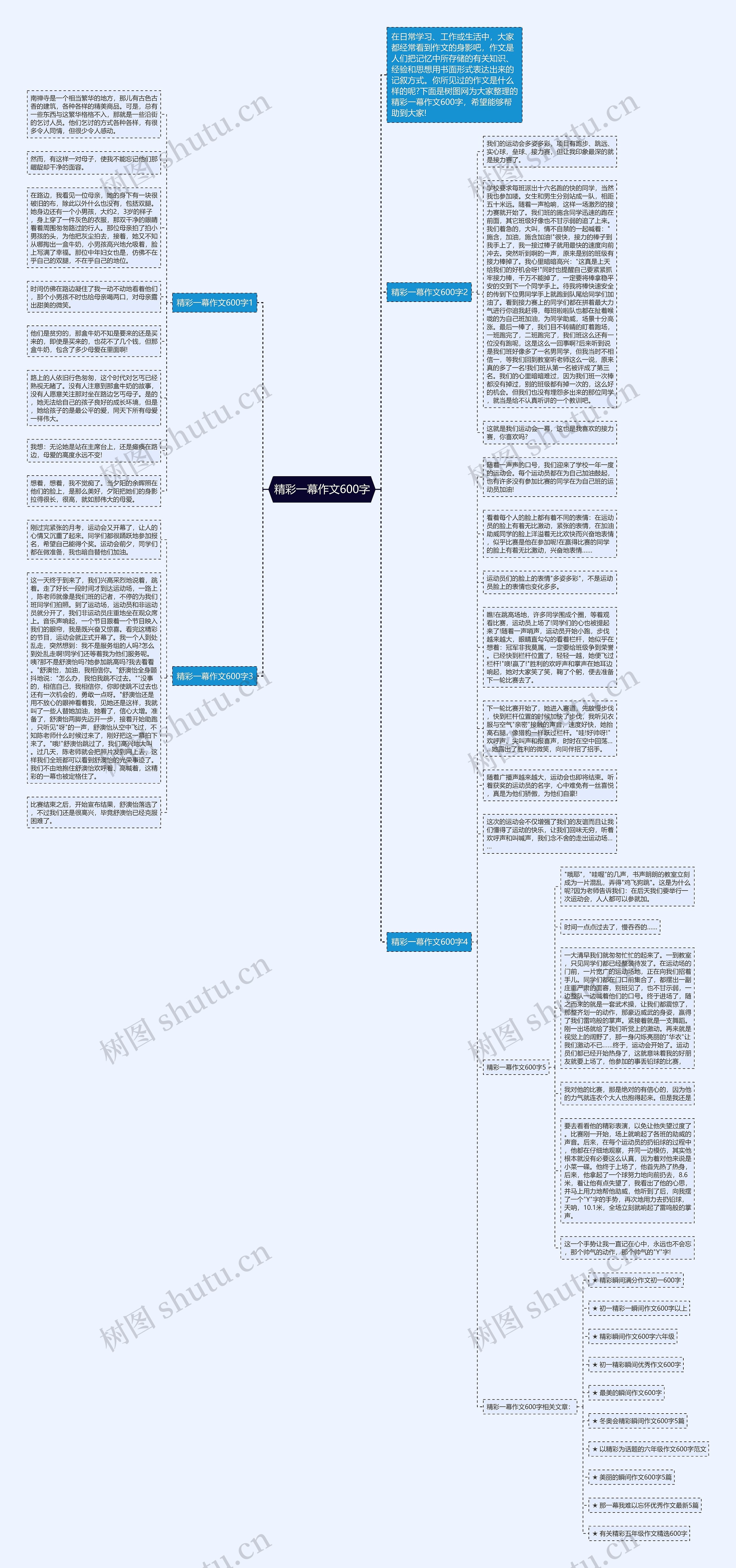 精彩一幕作文600字思维导图