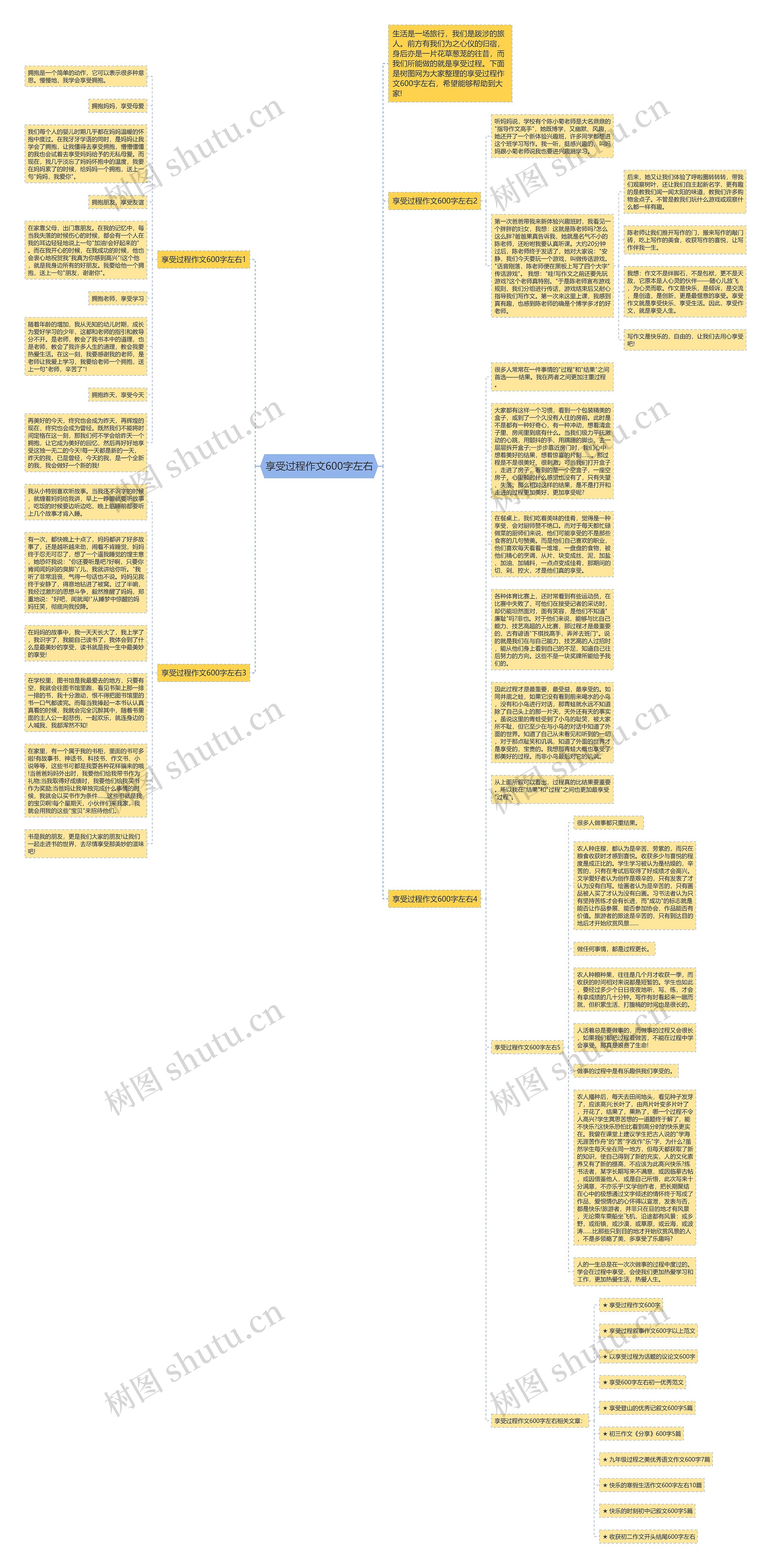 享受过程作文600字左右思维导图