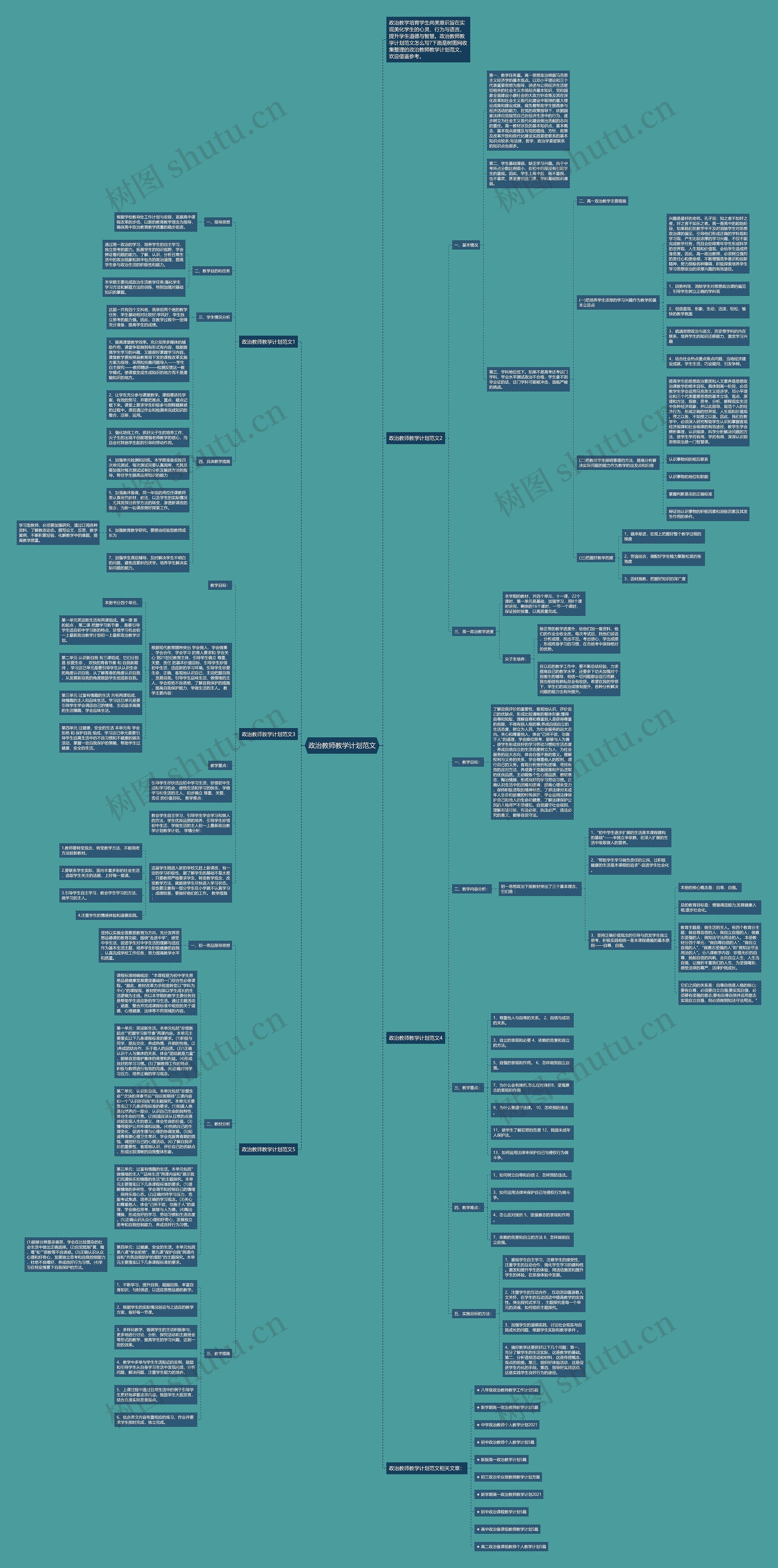 政治教师教学计划范文