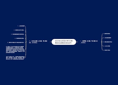 2023东北师范大学333教育综合试题回忆版出炉！