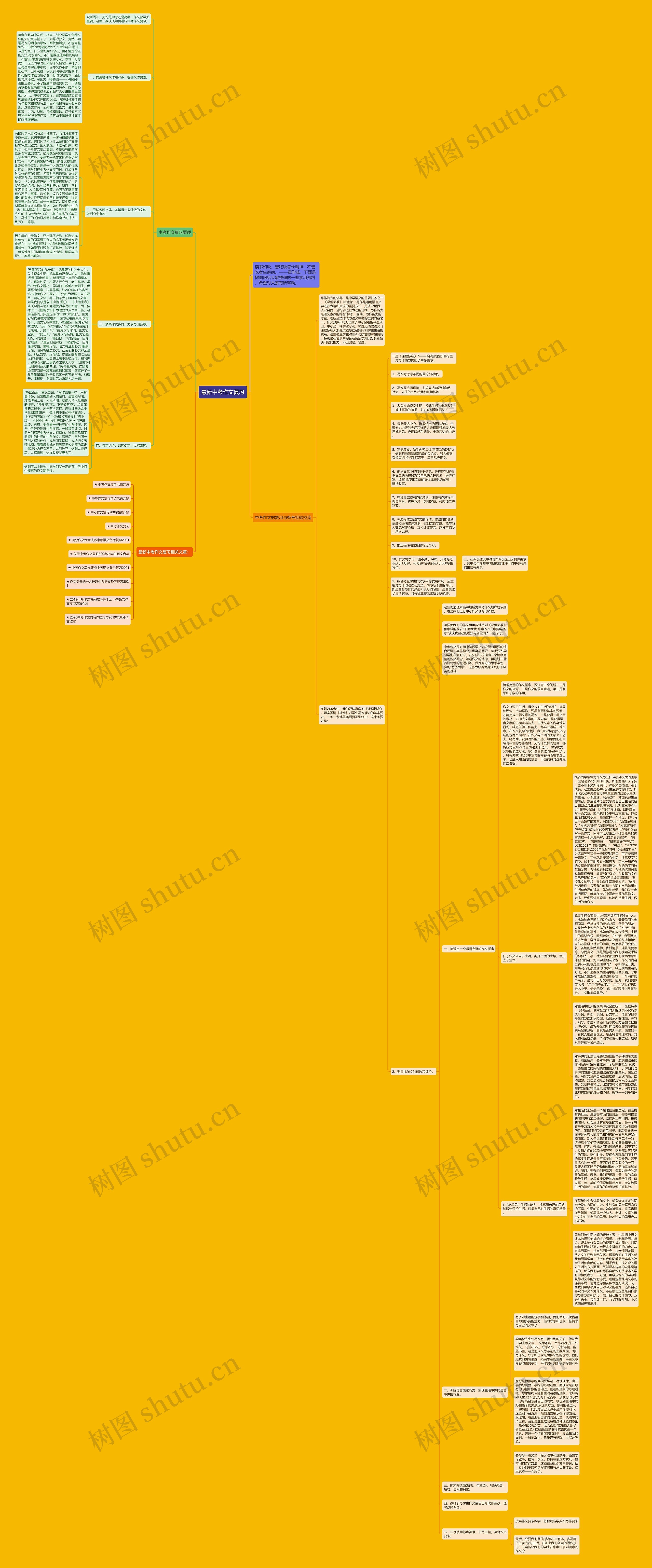 最新中考作文复习思维导图