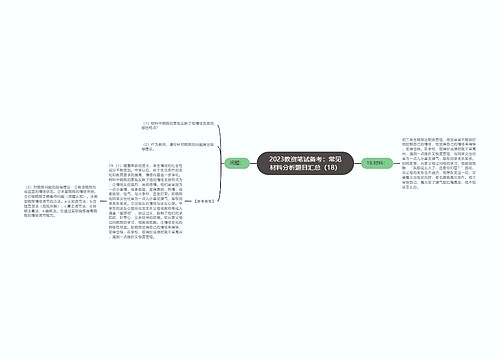 2023教资笔试备考：常见材料分析题目汇总（18）