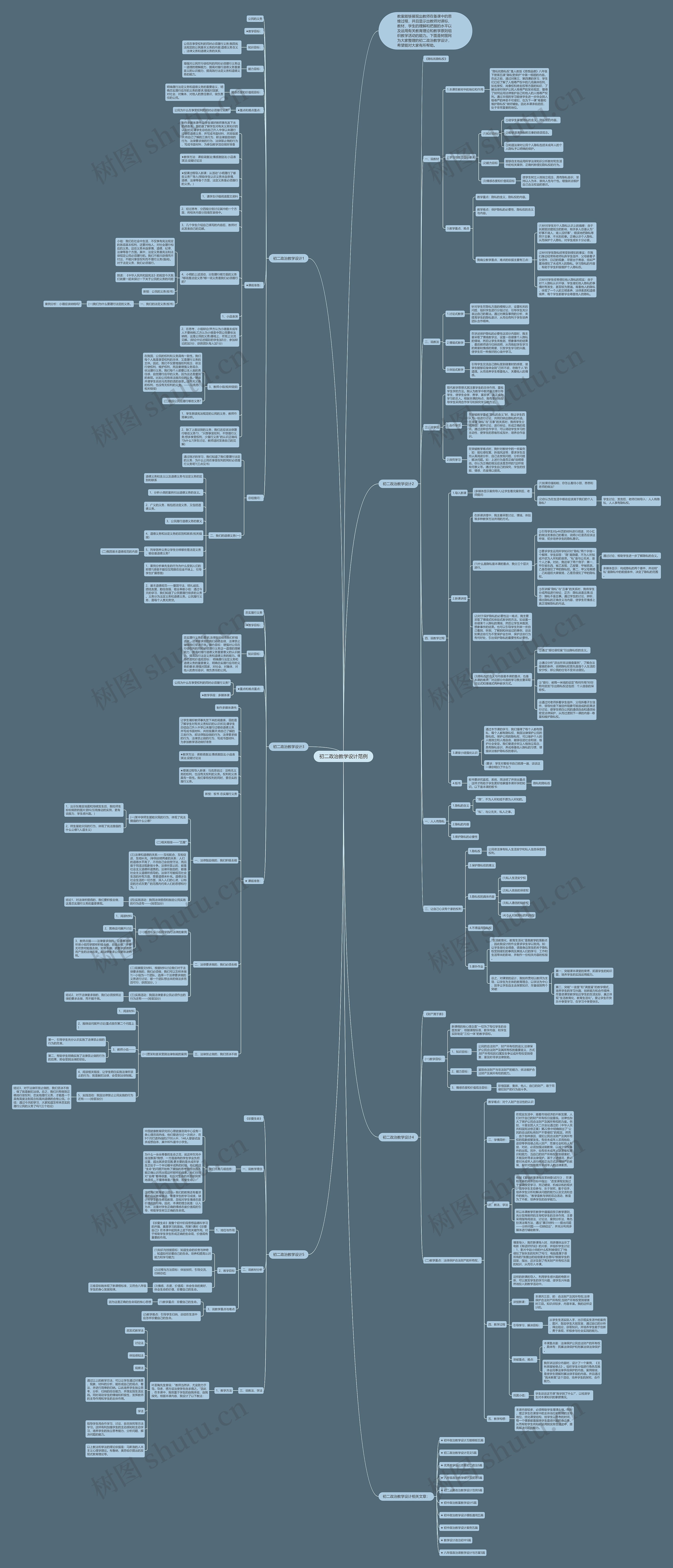 初二政治教学设计范例思维导图