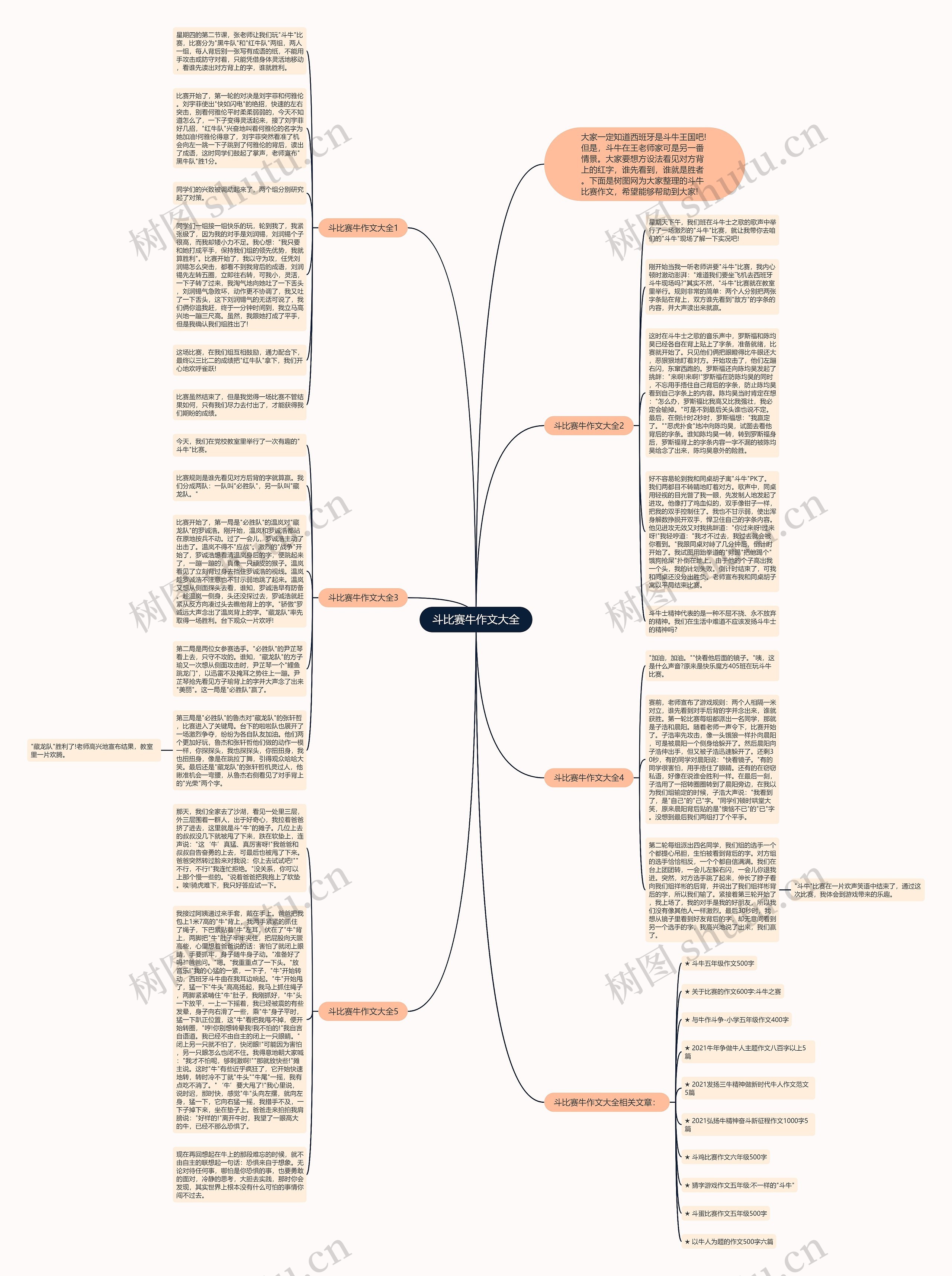 斗比赛牛作文大全思维导图