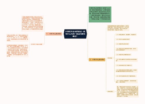 计算机专业考研复试一般考什么内容？复试问题有哪些？