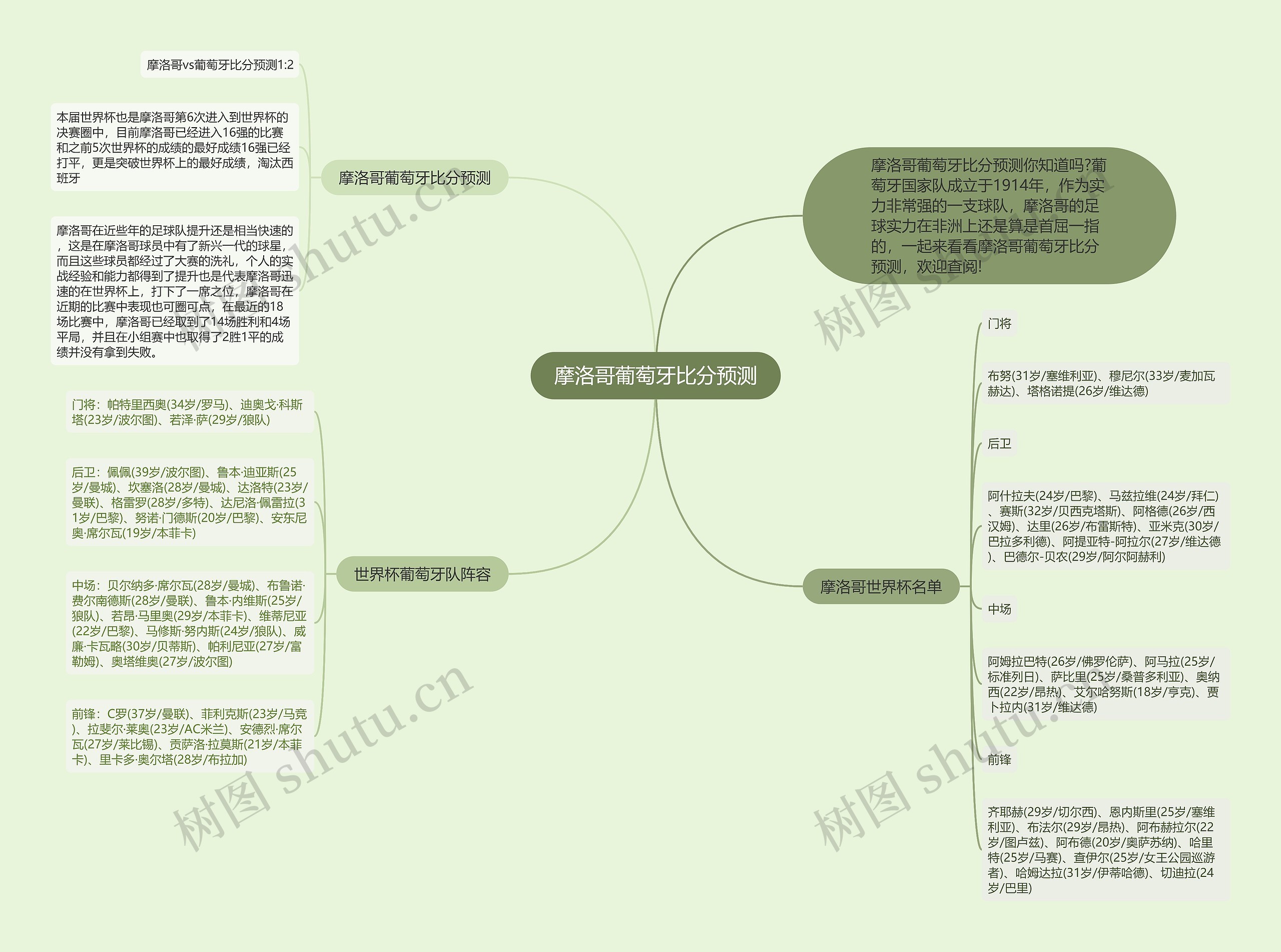 摩洛哥葡萄牙比分预测思维导图