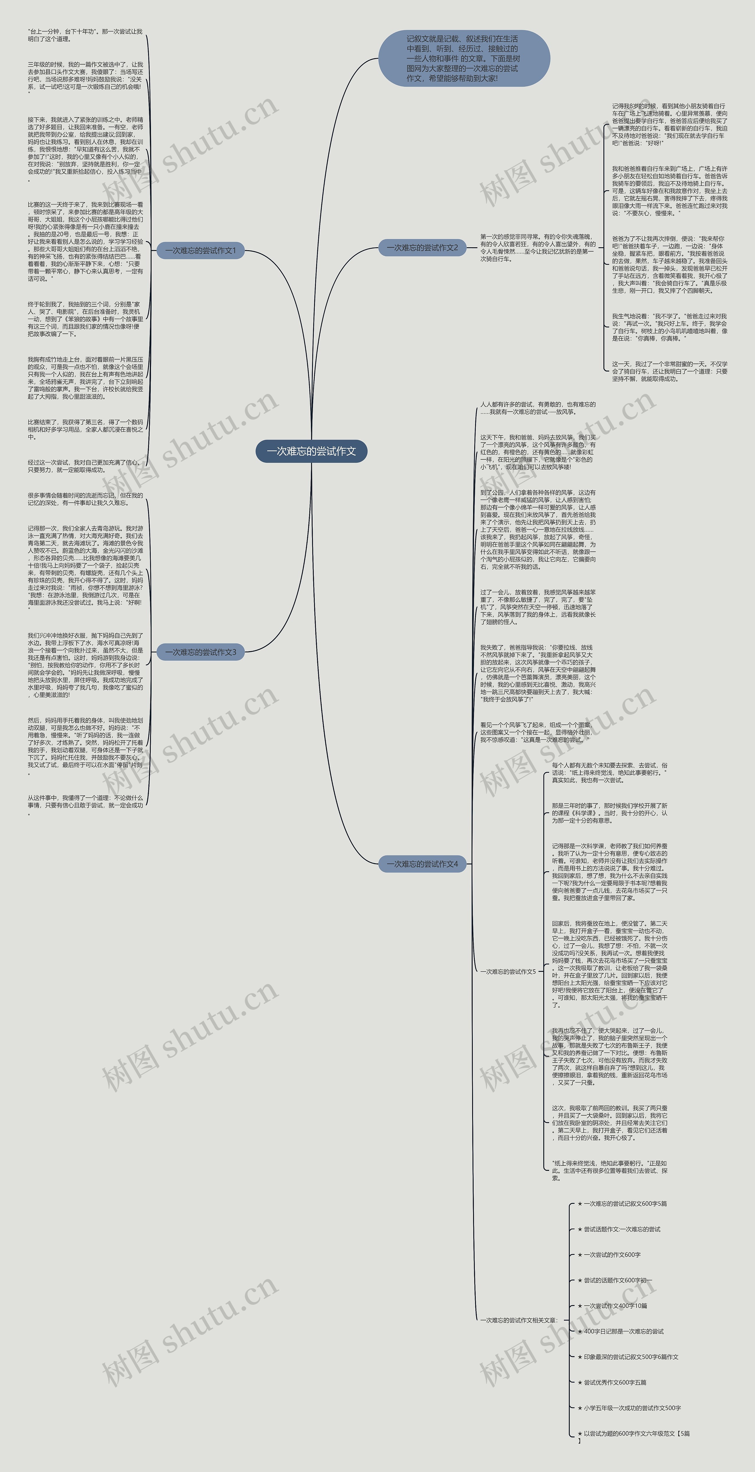 一次难忘的尝试作文思维导图