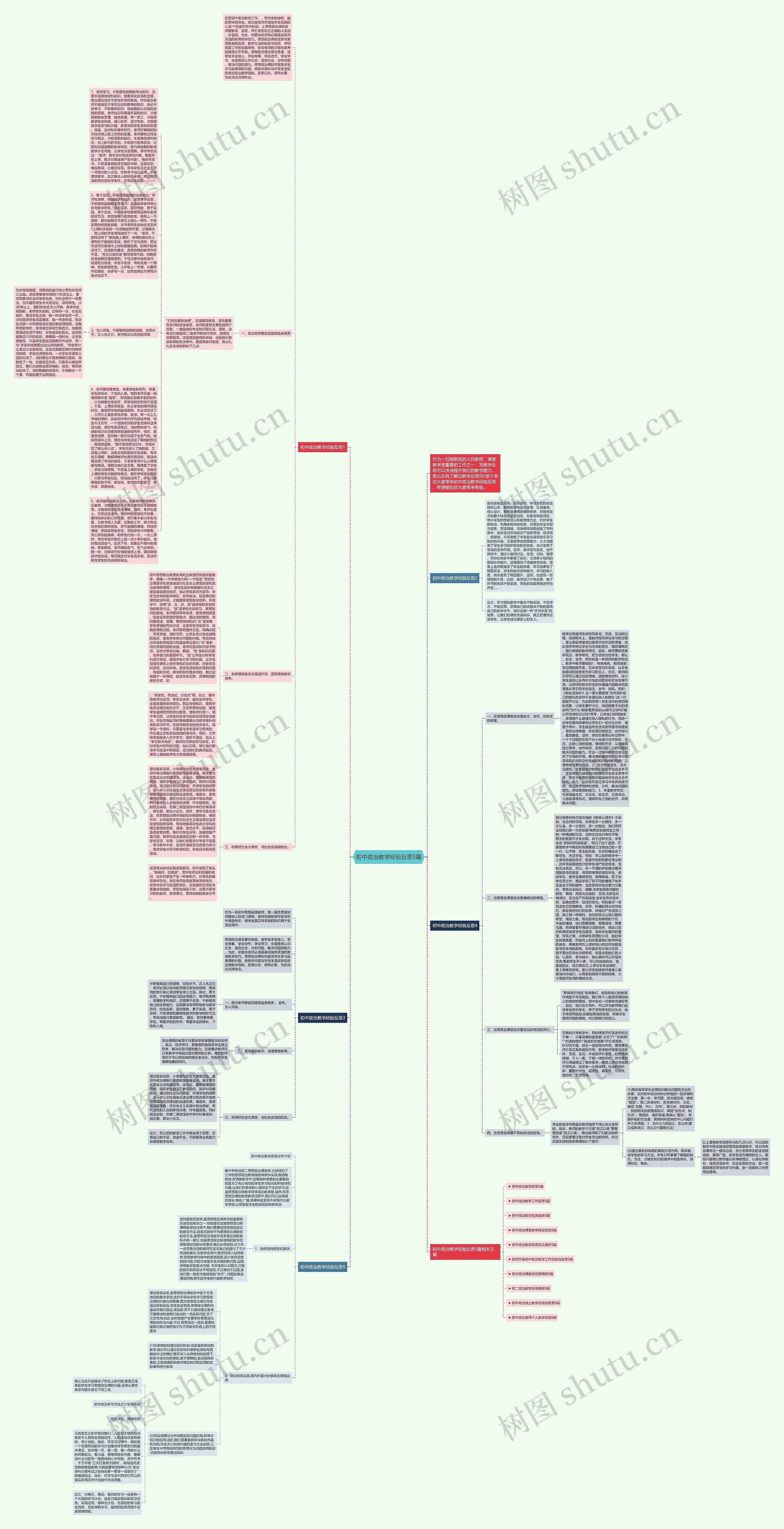 初中政治教学经验反思5篇思维导图