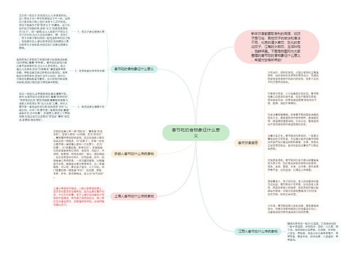 春节吃的食物象征什么意义