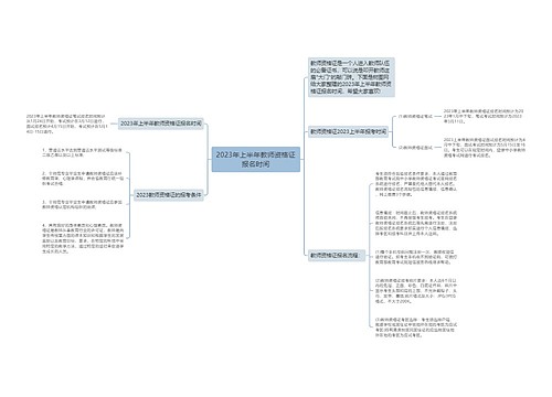 2023年上半年教师资格证报名时间