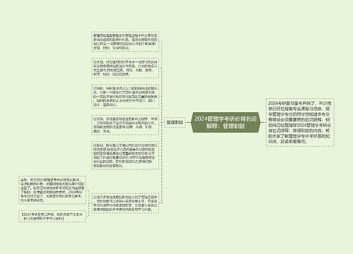 2024管理学考研必背名词解释：管理职能