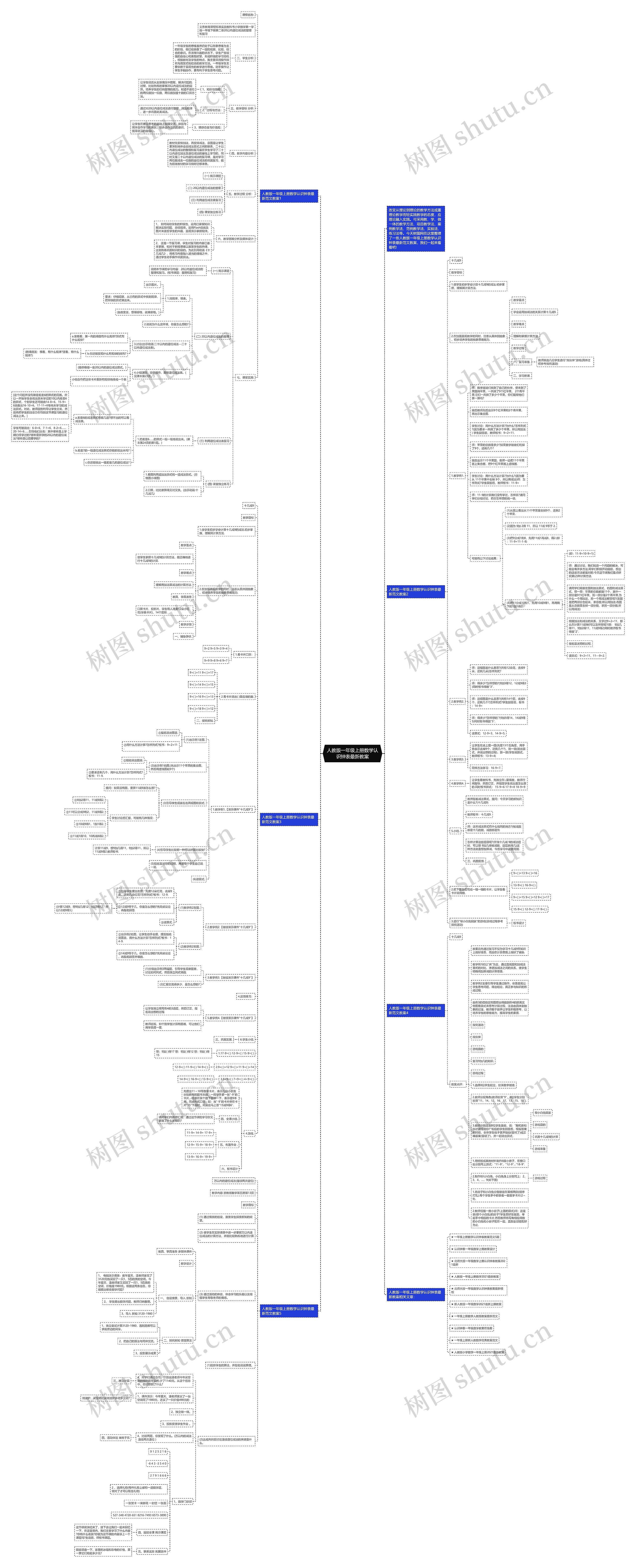 人教版一年级上册数学认识钟表最新教案