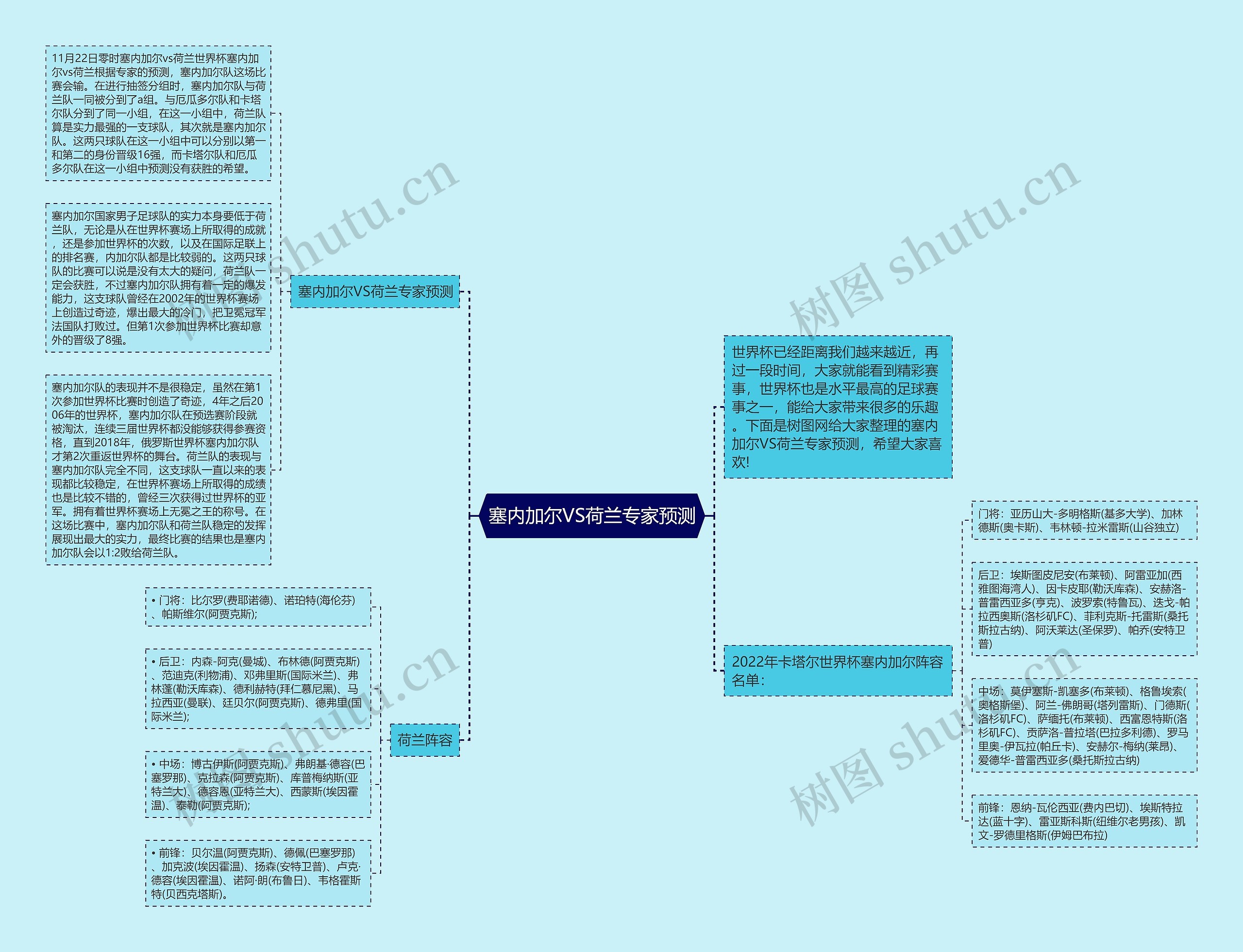 塞内加尔VS荷兰专家预测思维导图
