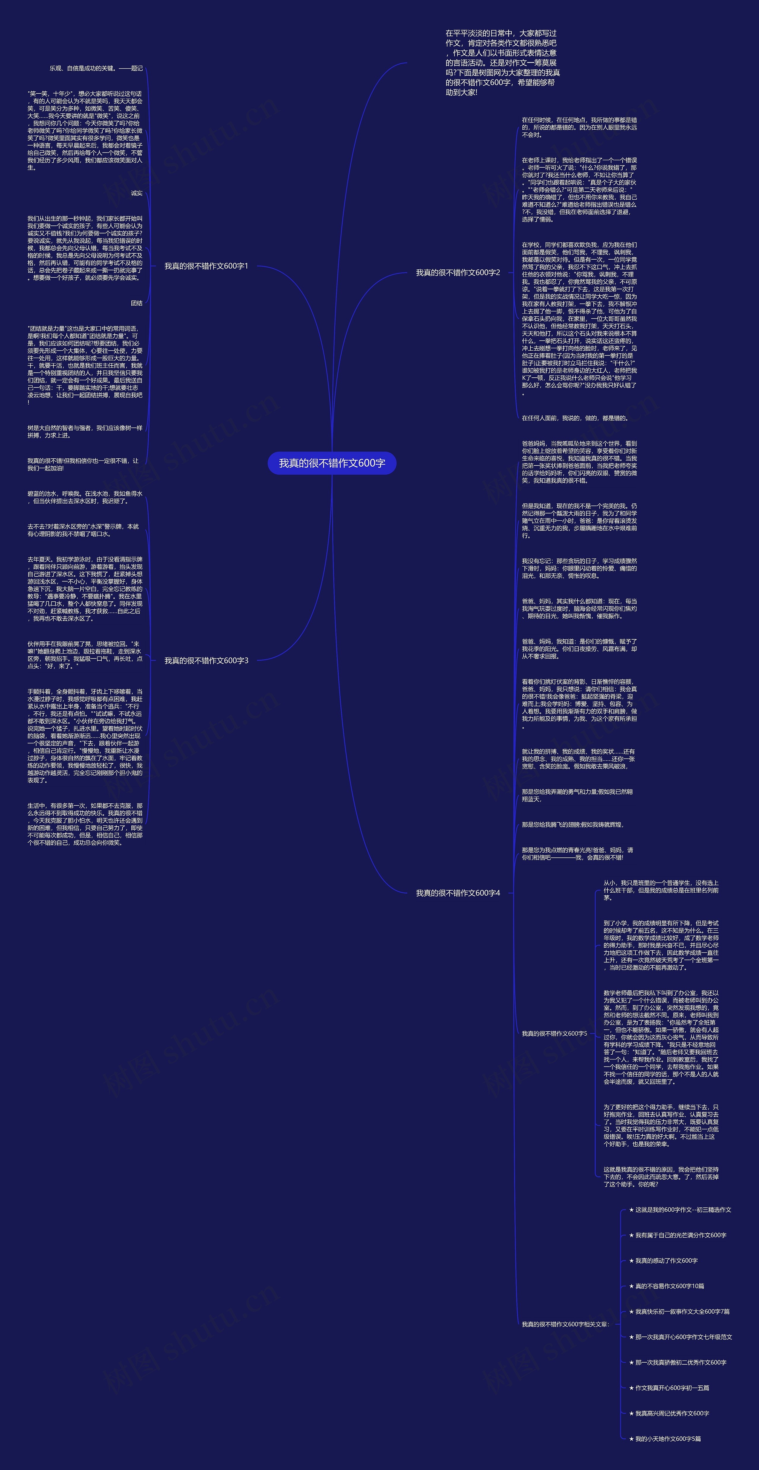 我真的很不错作文600字思维导图