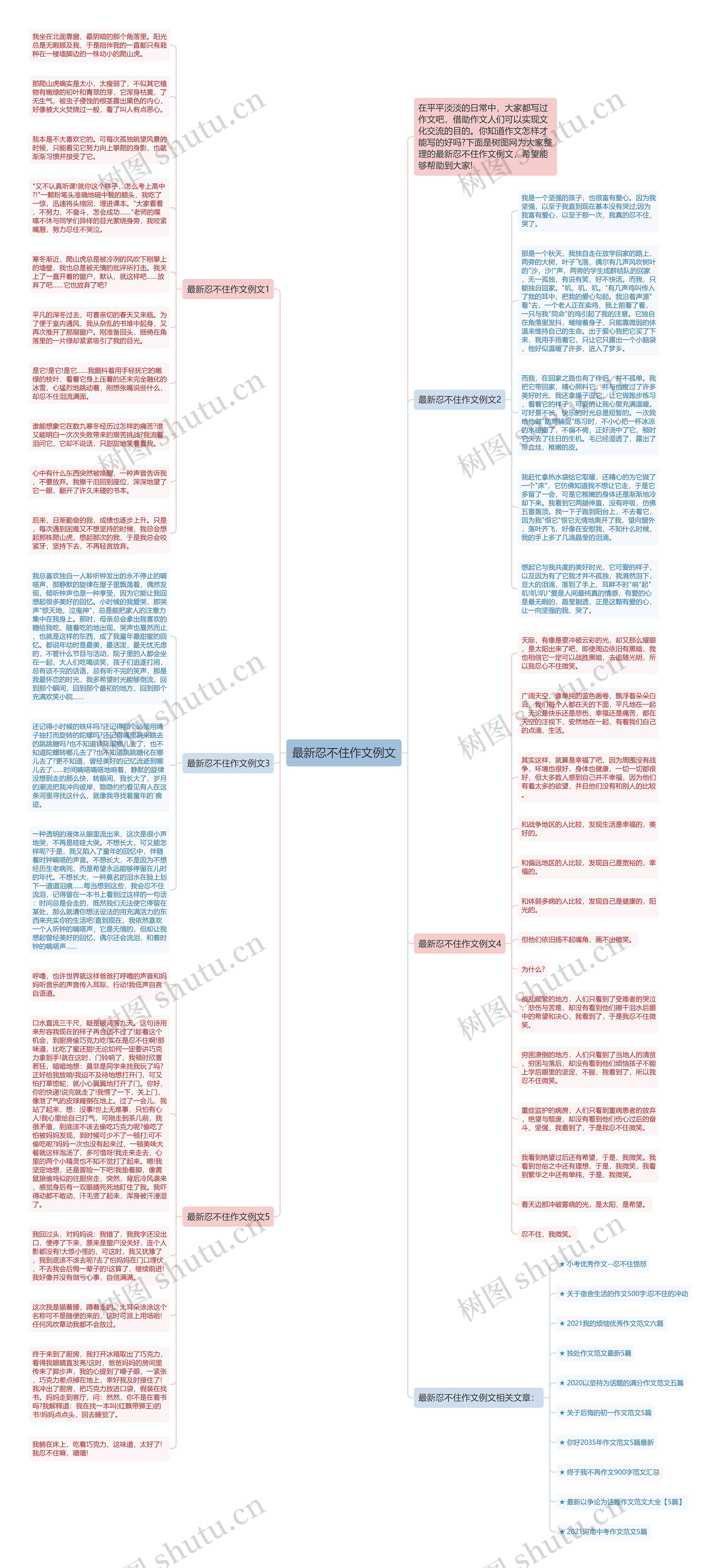 最新忍不住作文例文思维导图