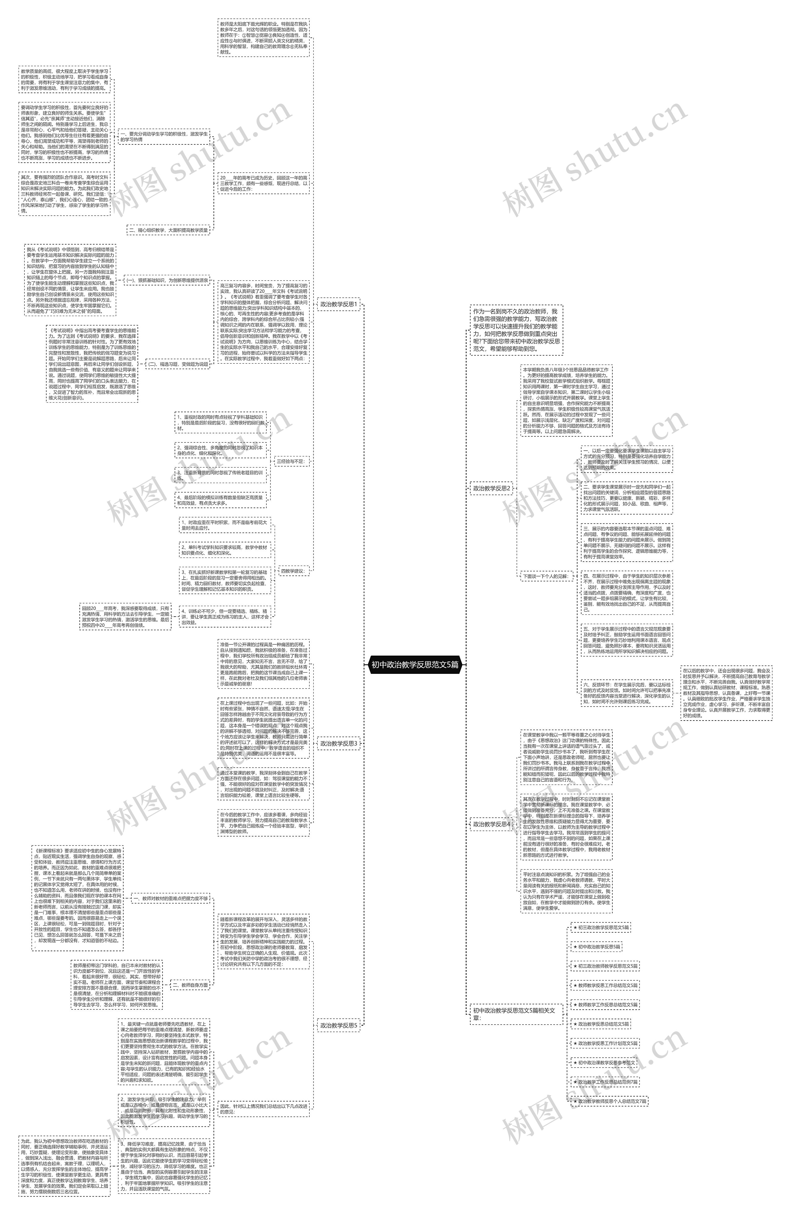 初中政治教学反思范文5篇思维导图