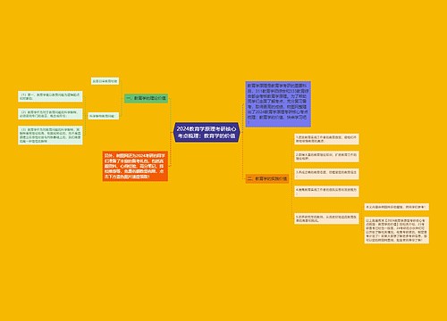 2024教育学原理考研核心考点梳理：教育学的价值