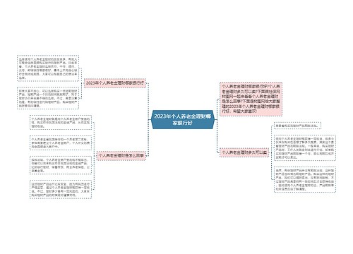 2023年个人养老金理财哪家银行好