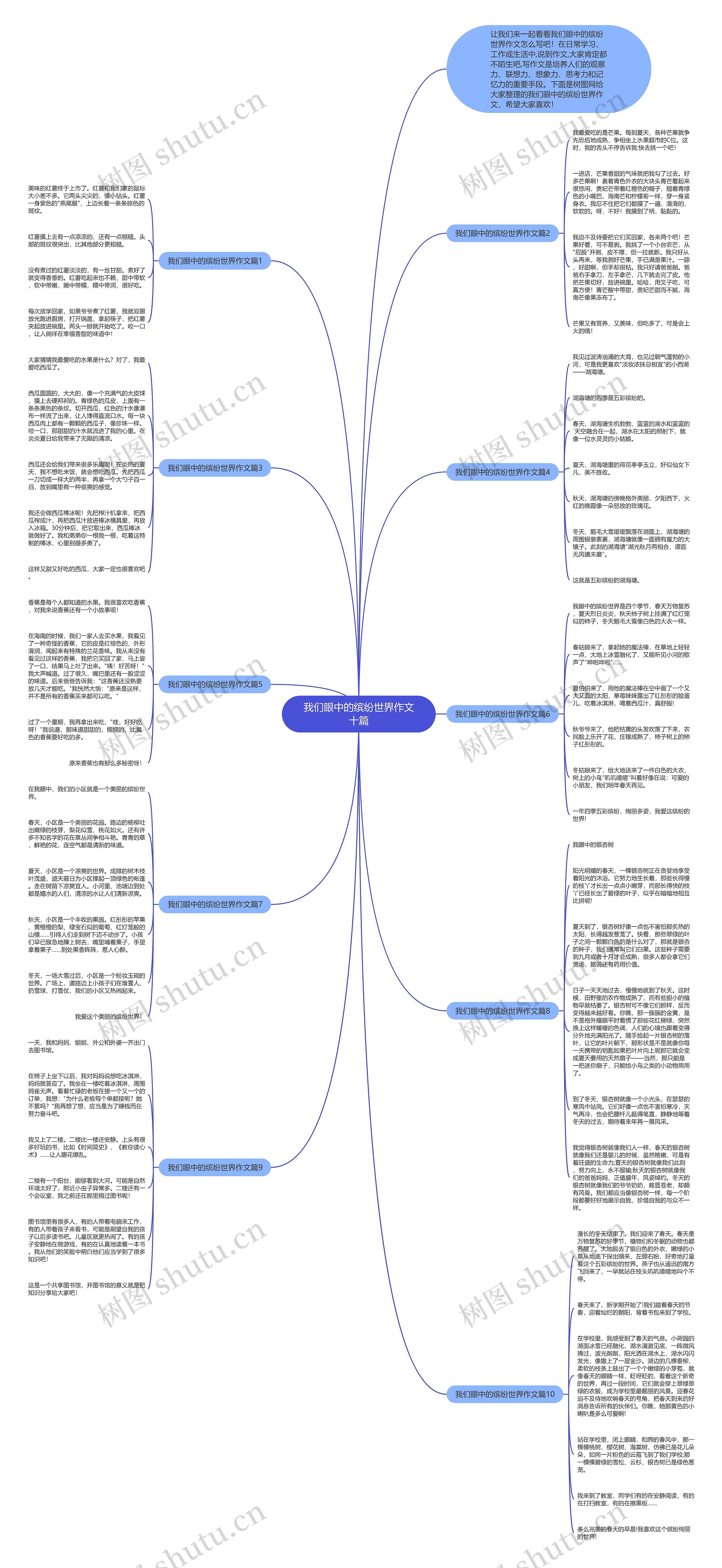 我们眼中的缤纷世界作文十篇思维导图