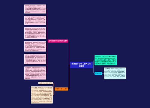 张伟丽夺回UFC世界冠军金腰带思维导图