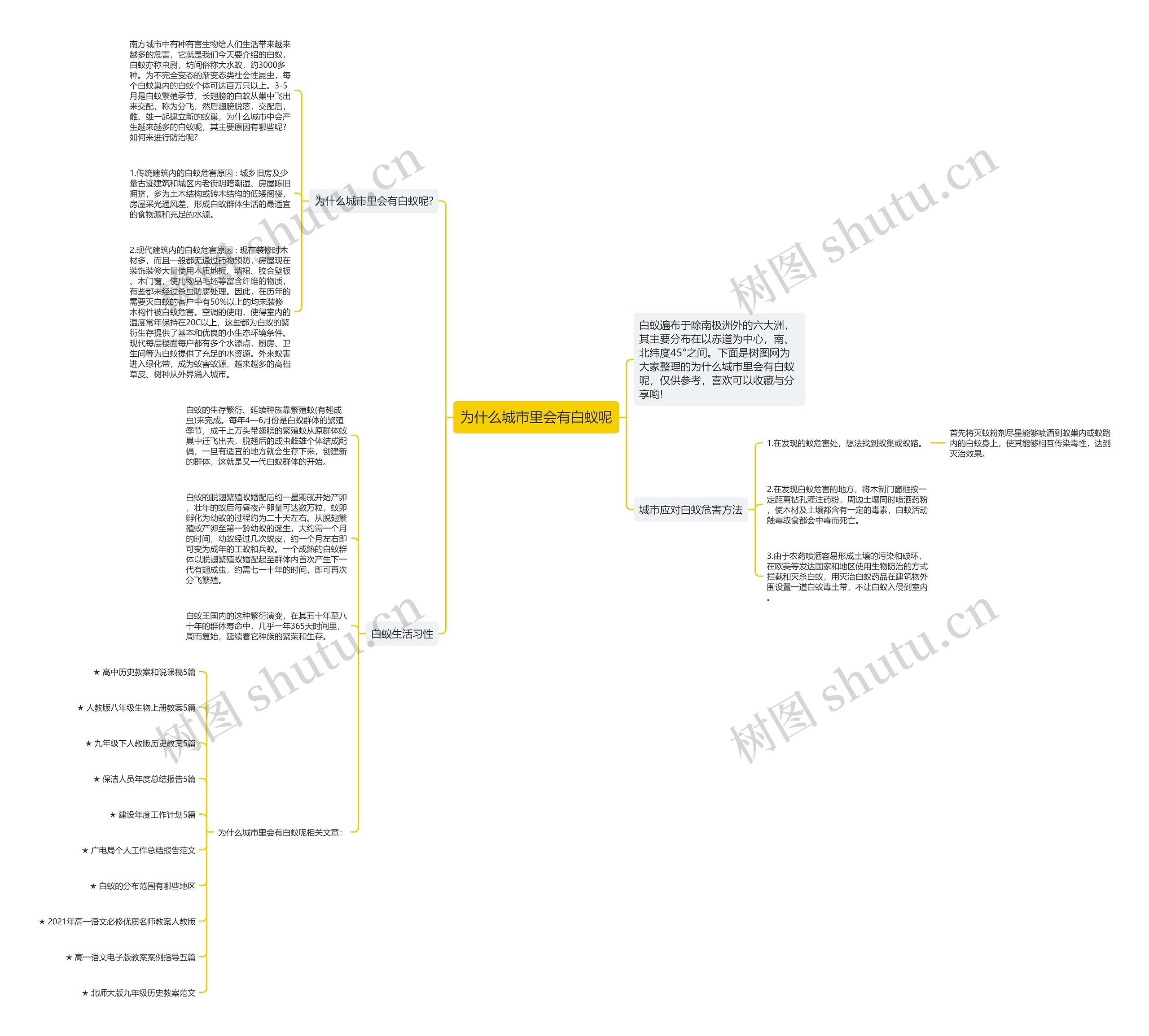为什么城市里会有白蚁呢思维导图
