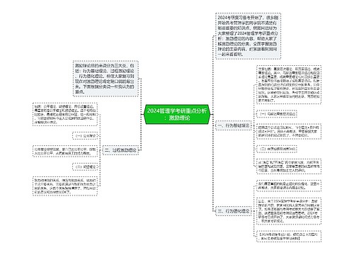 2024管理学考研重点分析：激励理论