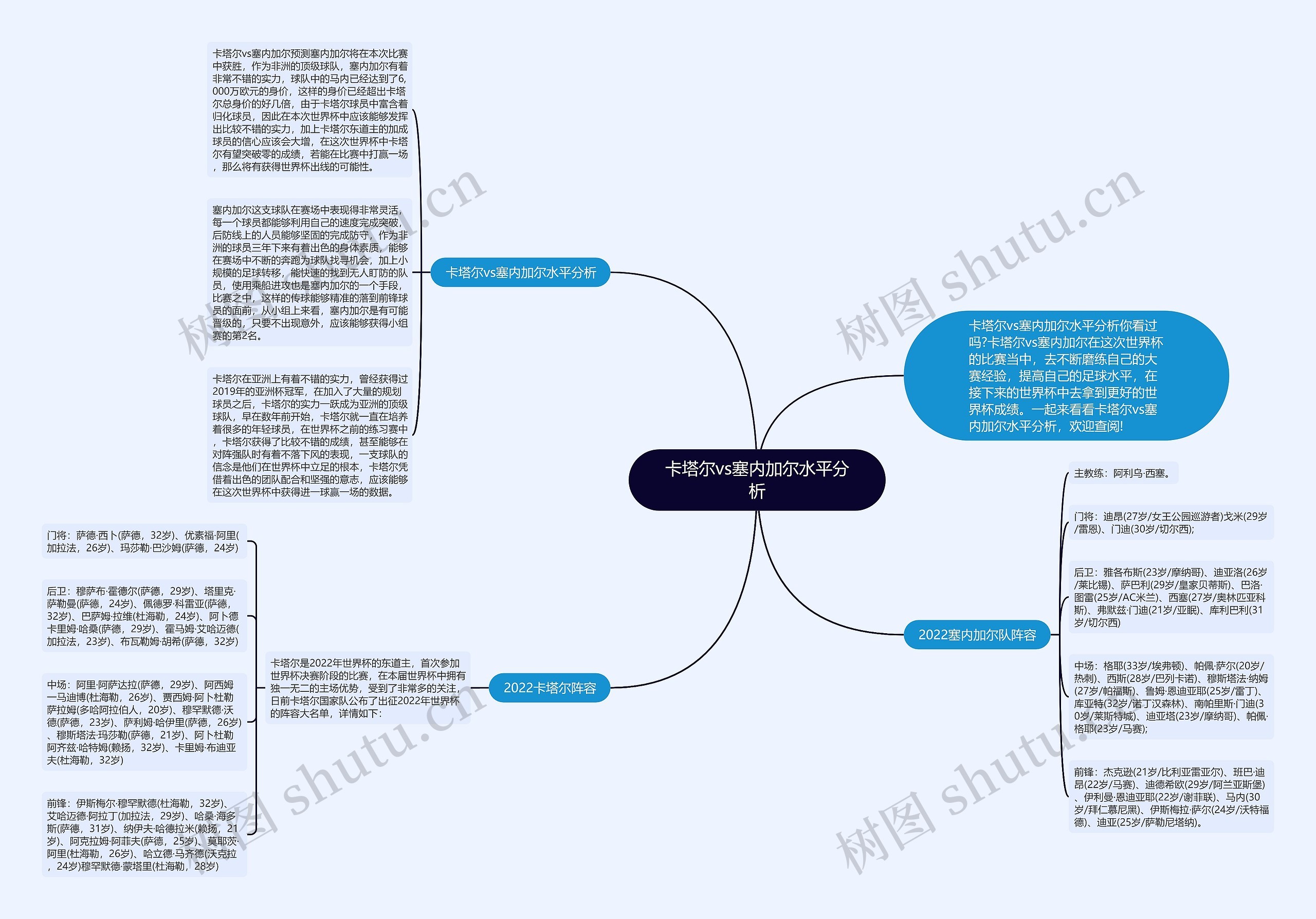 卡塔尔vs塞内加尔水平分析思维导图