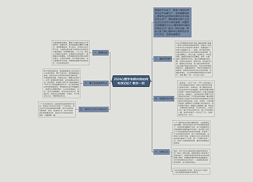 2024心理学考研内容如何有效记忆？教你一招