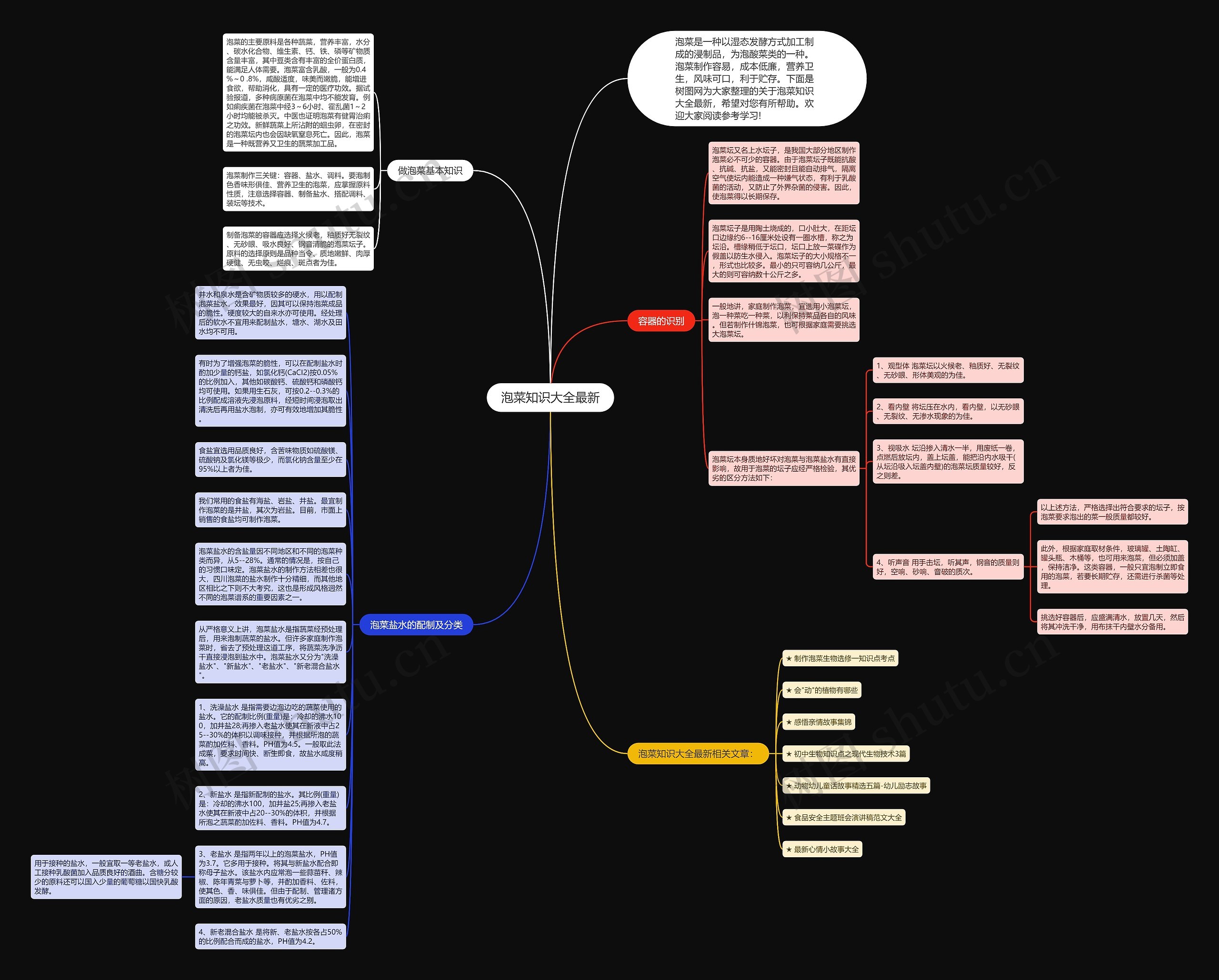 泡菜知识大全最新思维导图