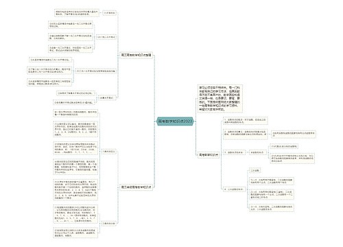 高考数学知识点2023思维导图