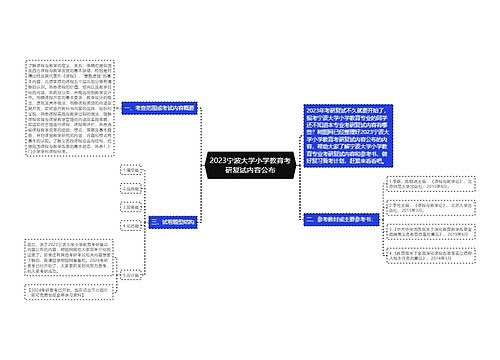 2023宁波大学小学教育考研复试内容公布