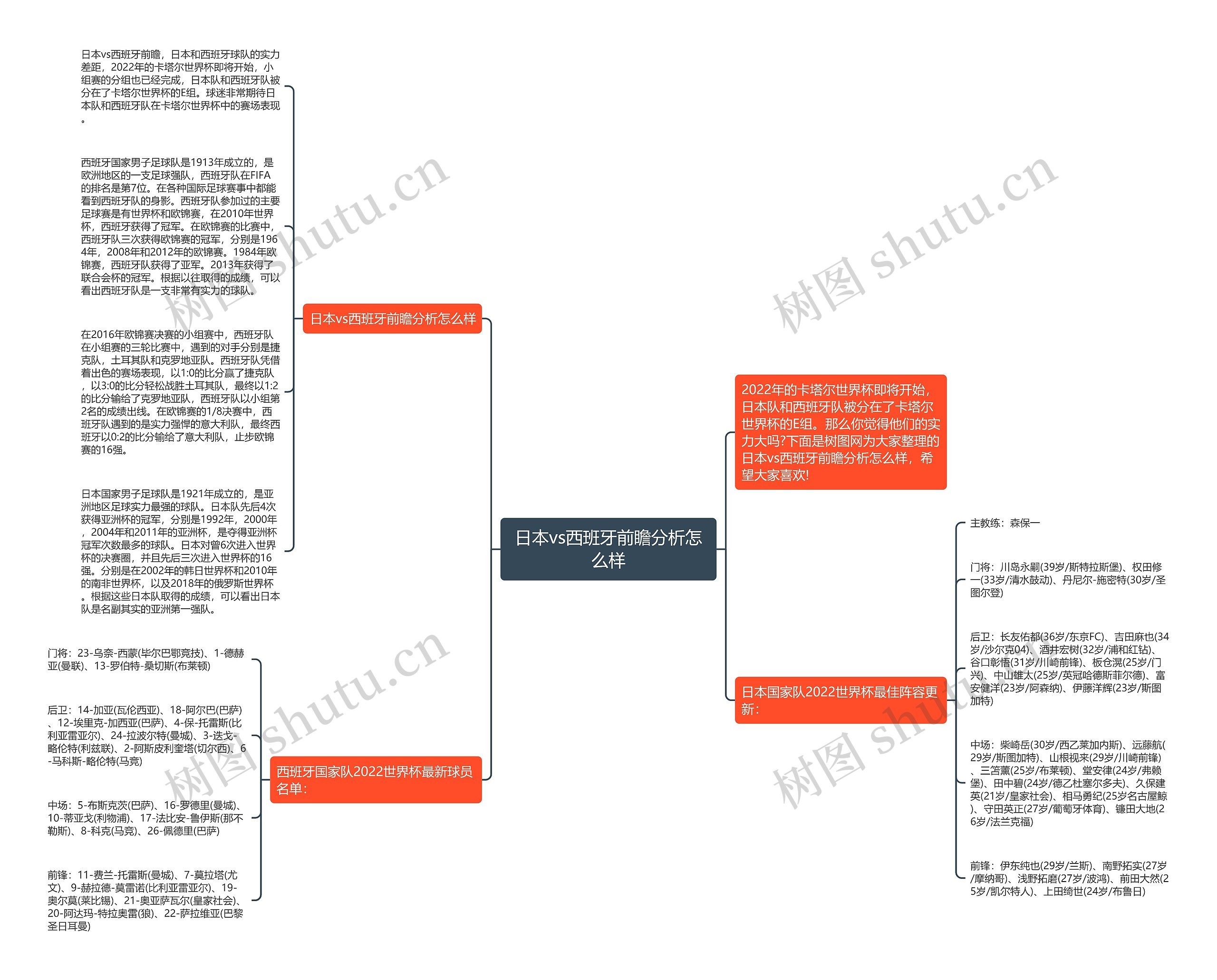 日本vs西班牙前瞻分析怎么样思维导图