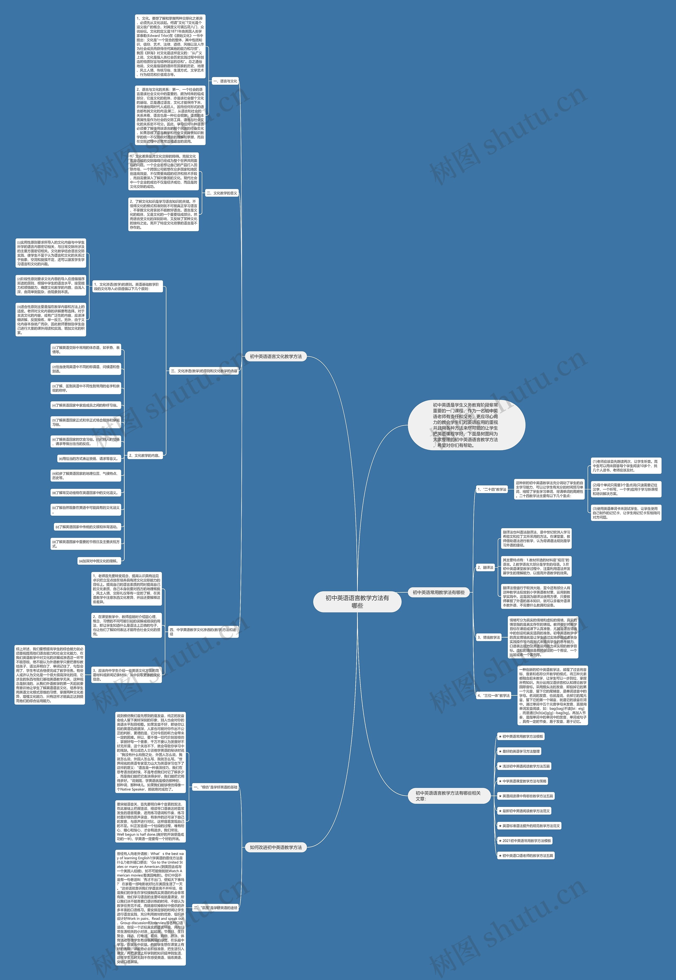 初中英语语言教学方法有哪些思维导图