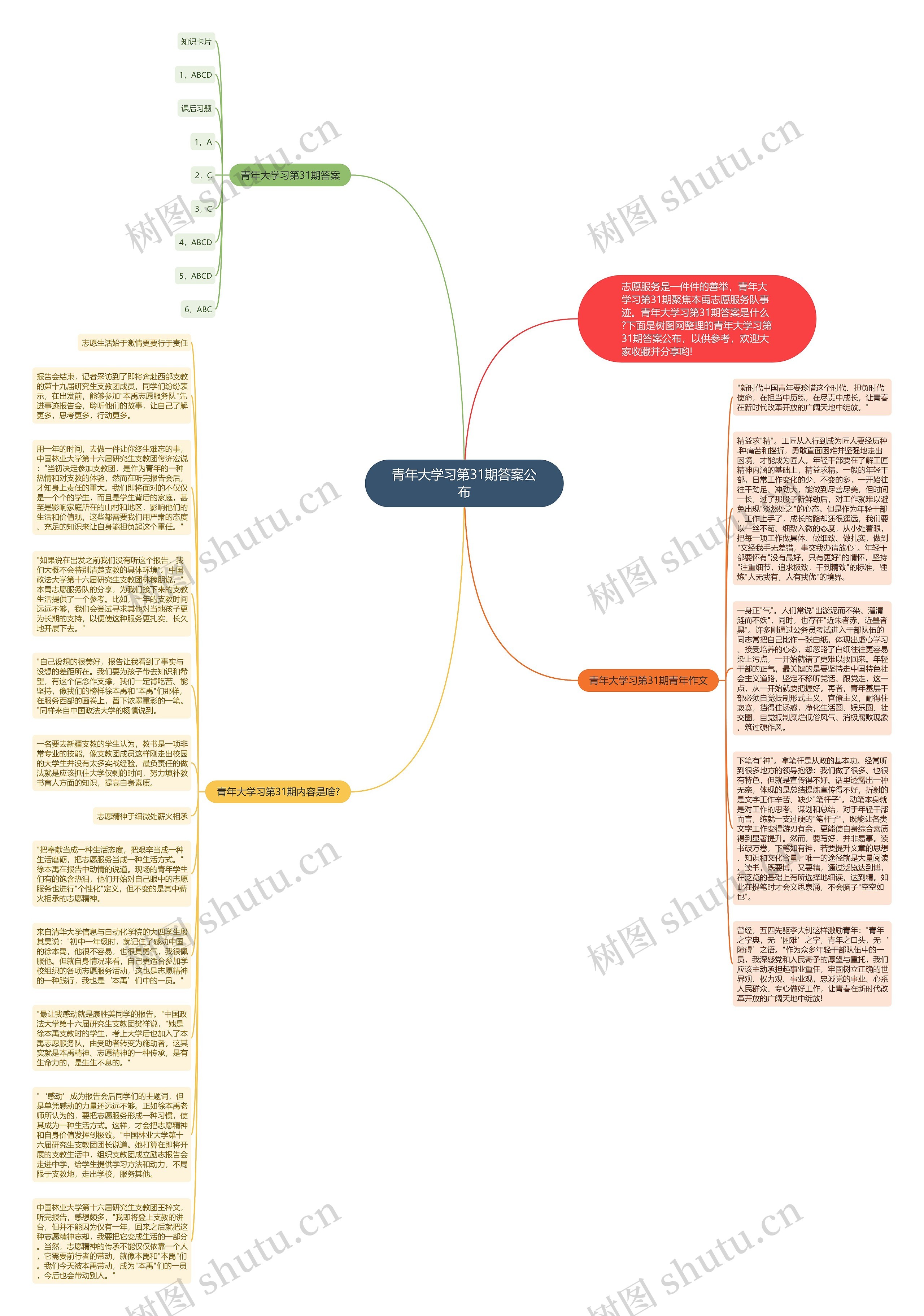 青年大学习第31期答案公布思维导图