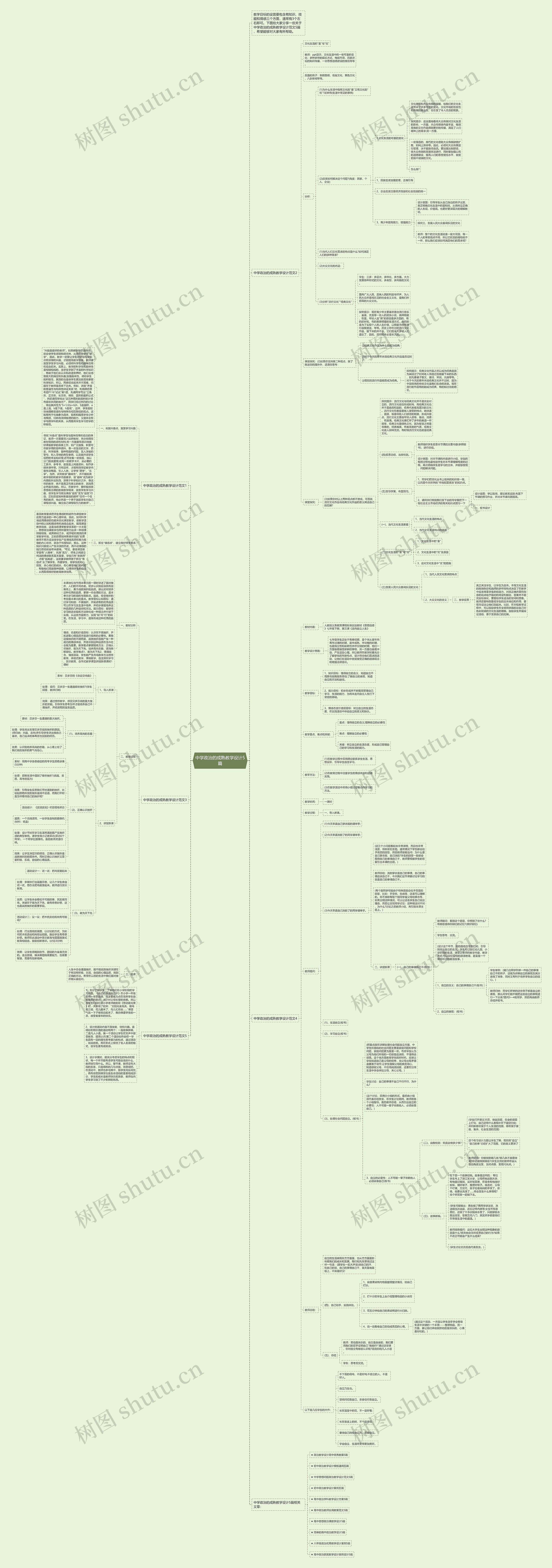 中学政治的成熟教学设计5篇思维导图