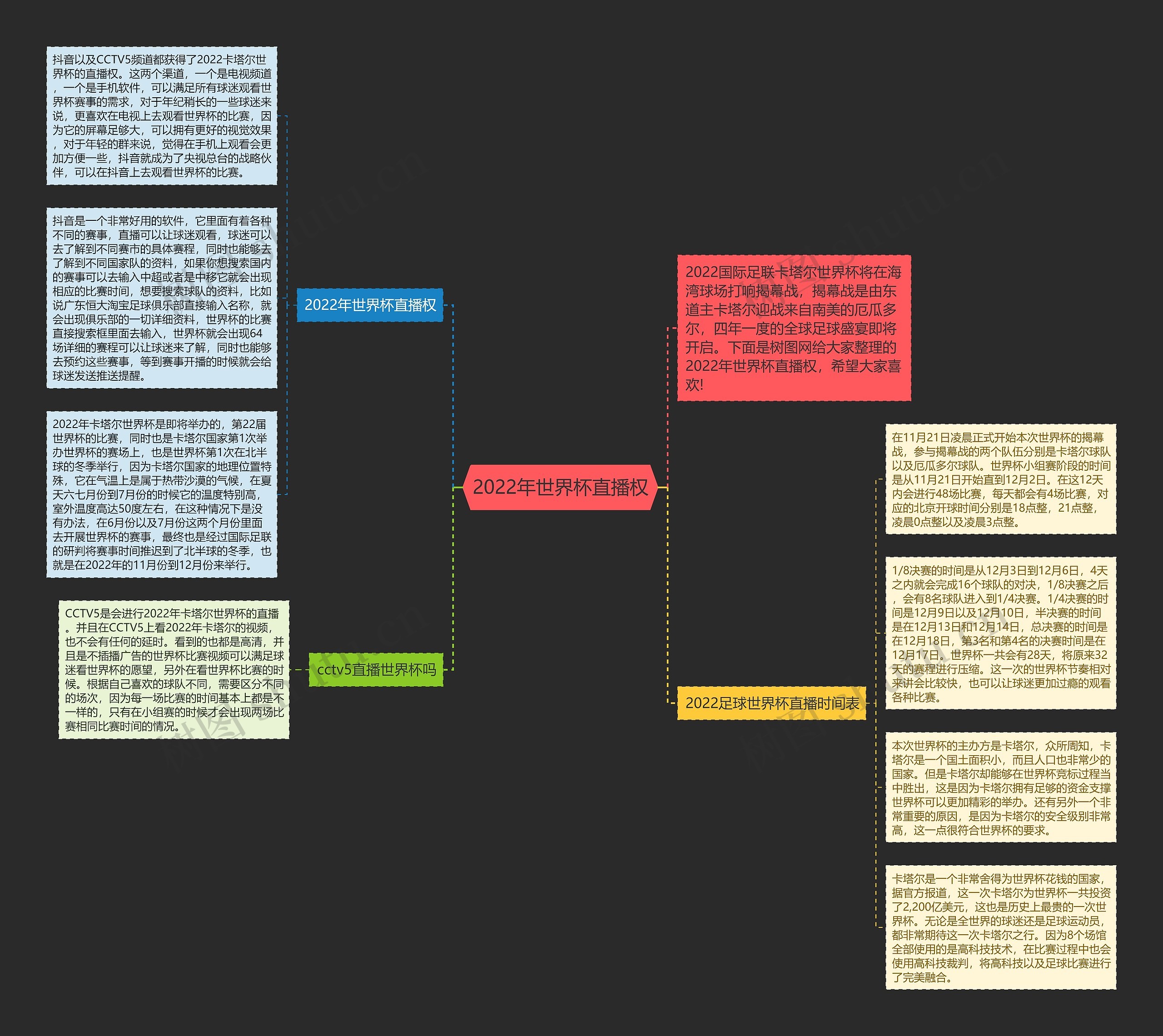 2022年世界杯直播权思维导图