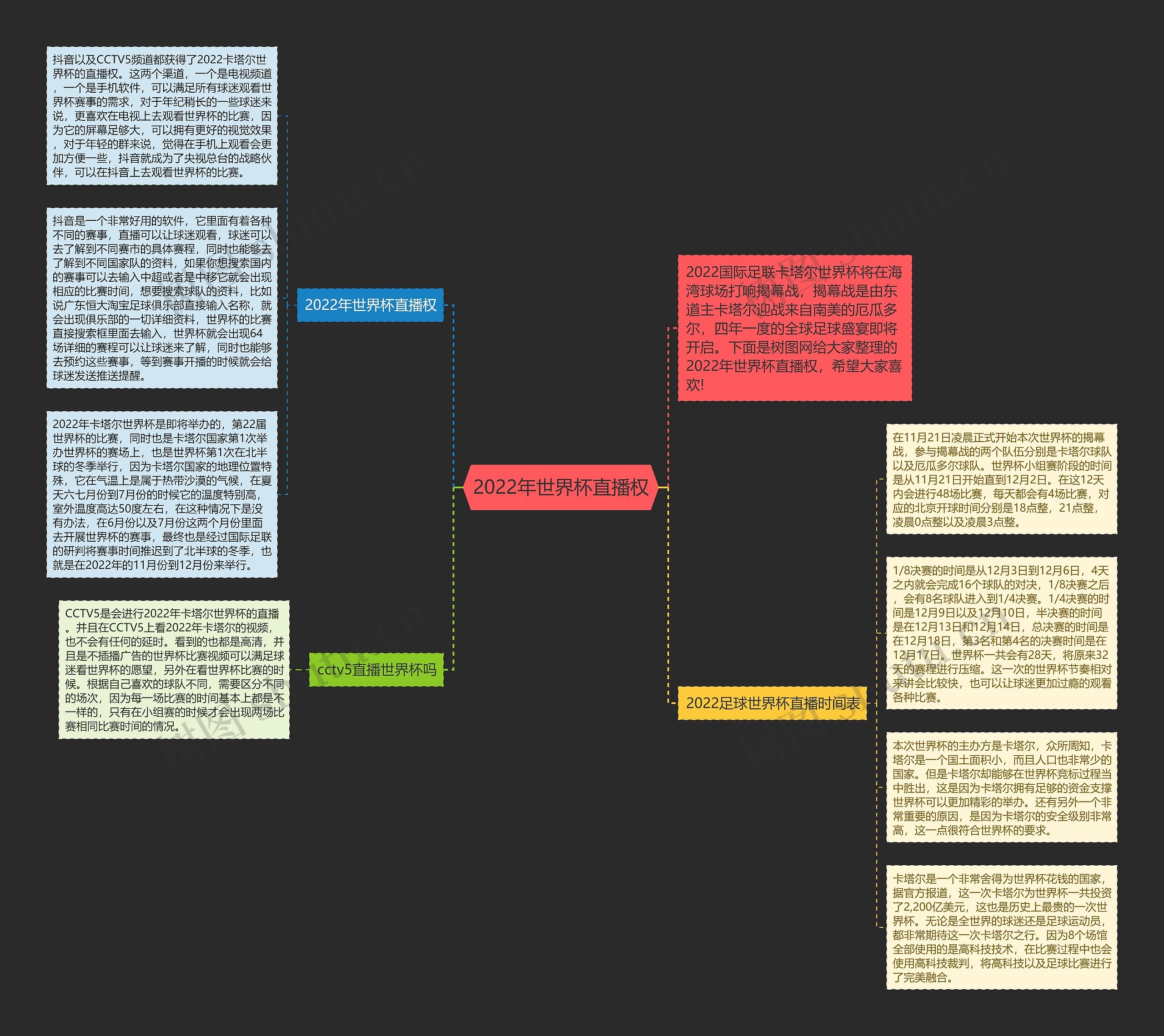 2022年世界杯直播权思维导图高清图 2022年世界杯直播权思维导图