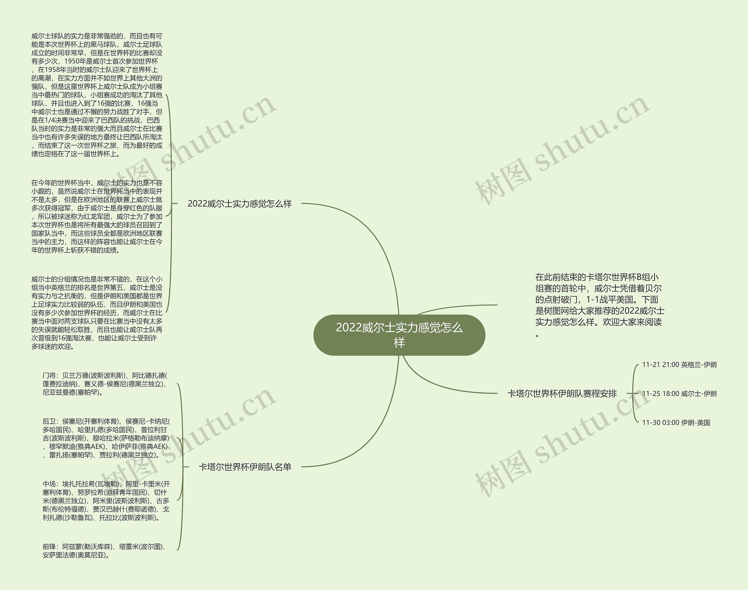 2022威尔士实力感觉怎么样思维导图