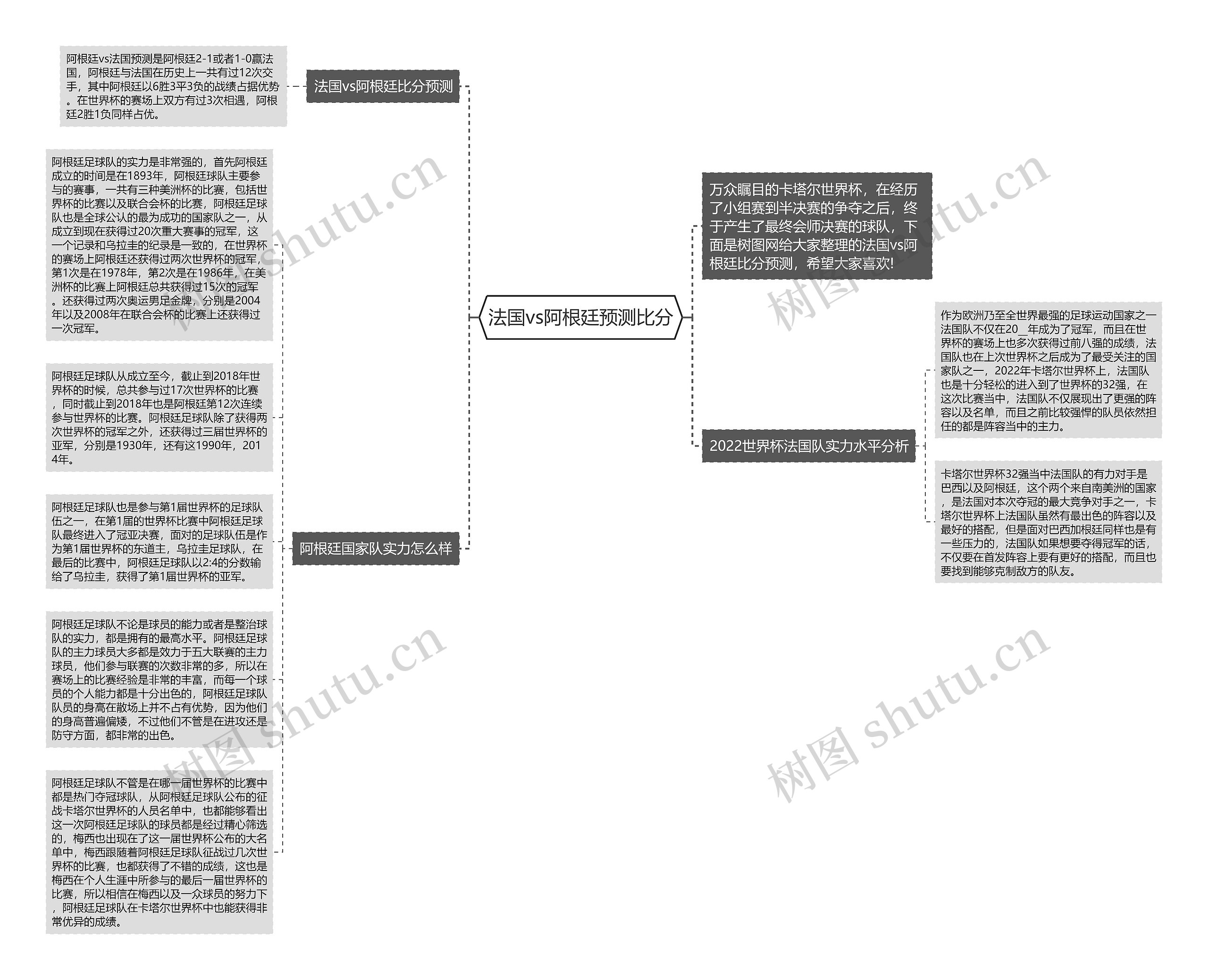 法国vs阿根廷预测比分思维导图