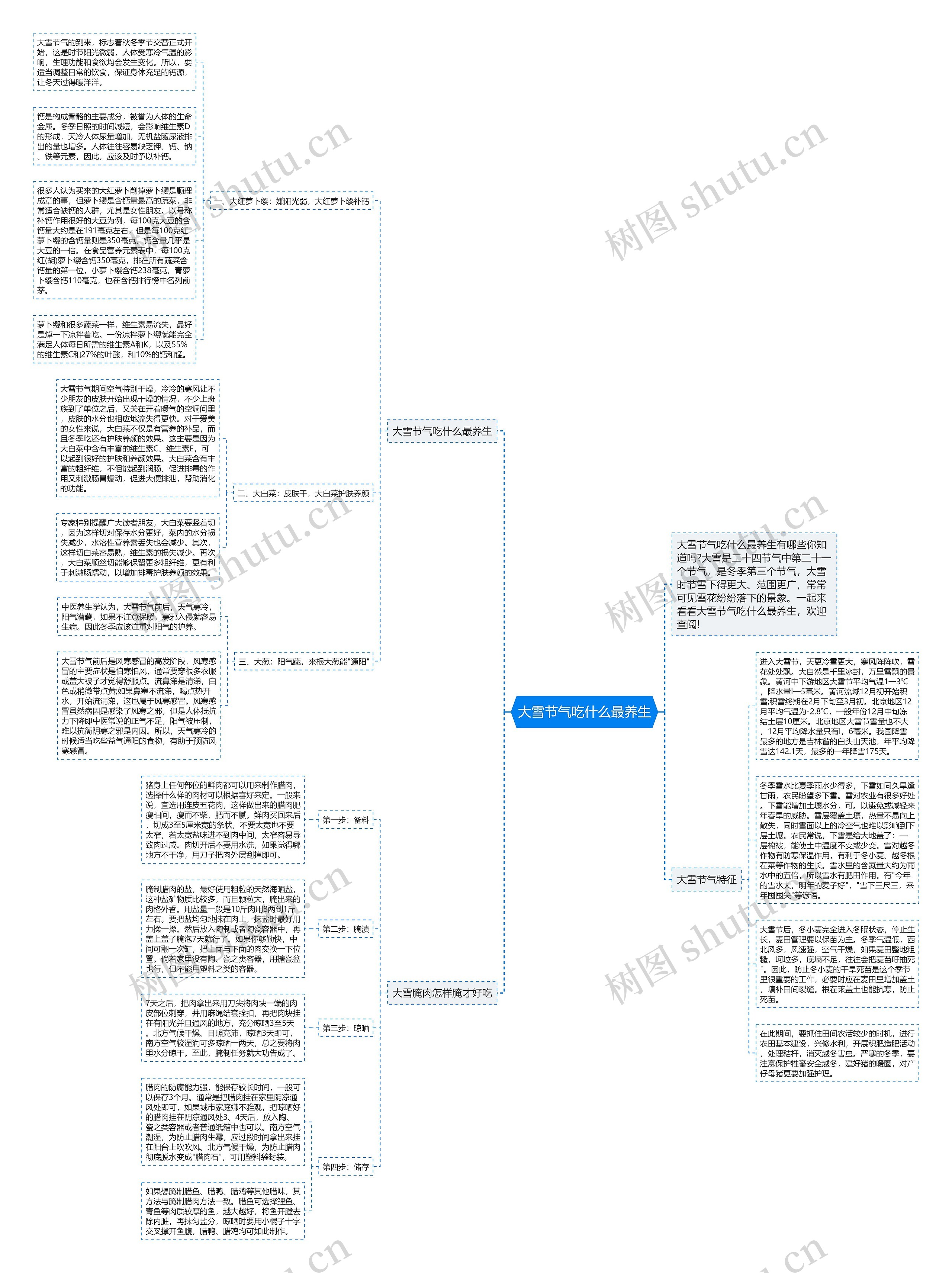 大雪节气吃什么最养生思维导图