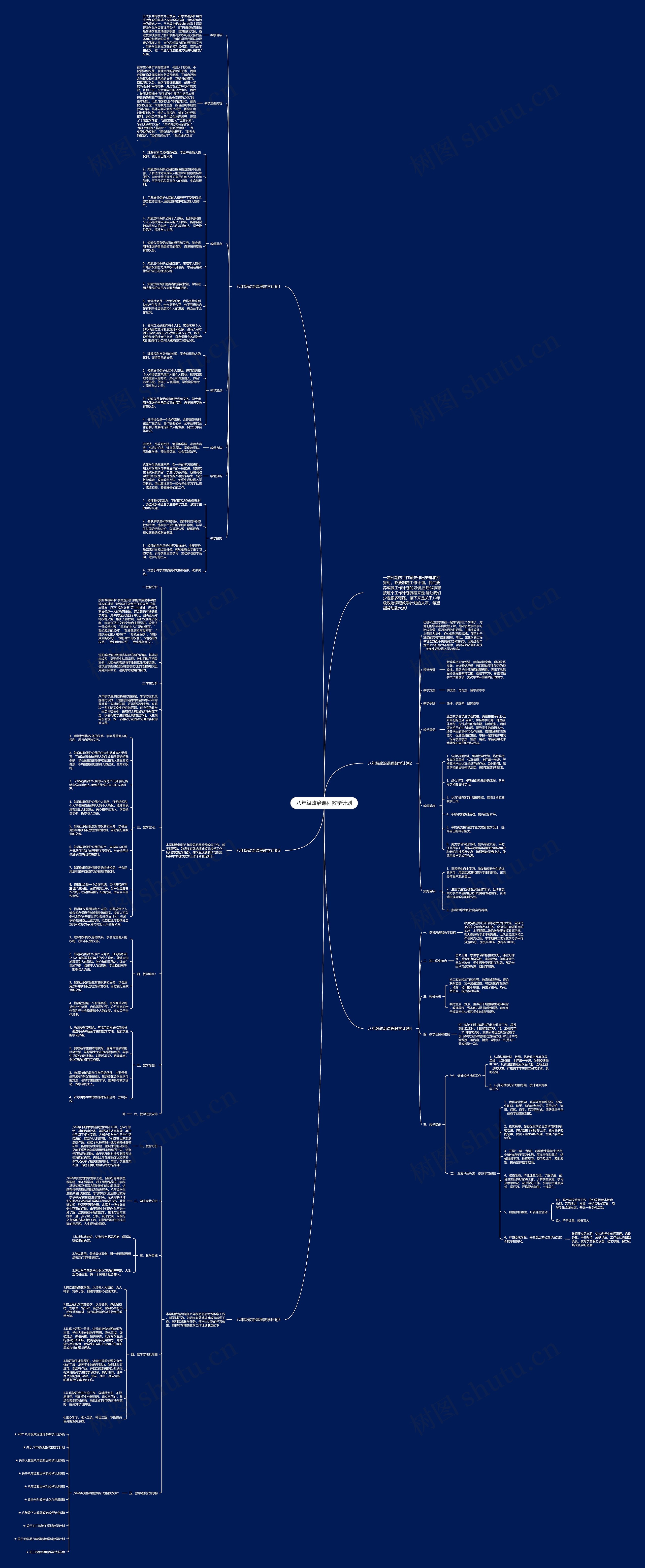 八年级政治课程教学计划思维导图