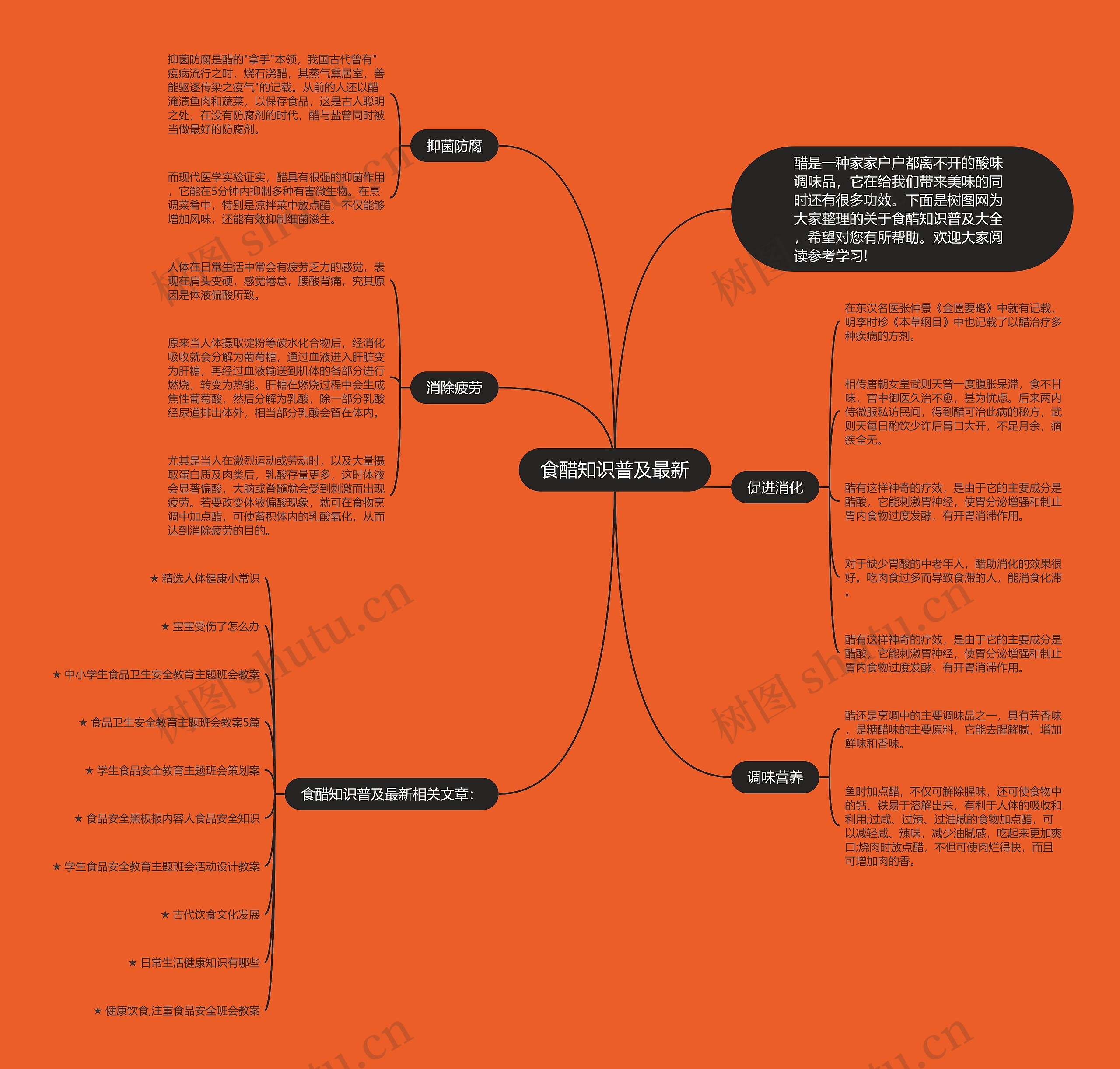 食醋知识普及最新思维导图