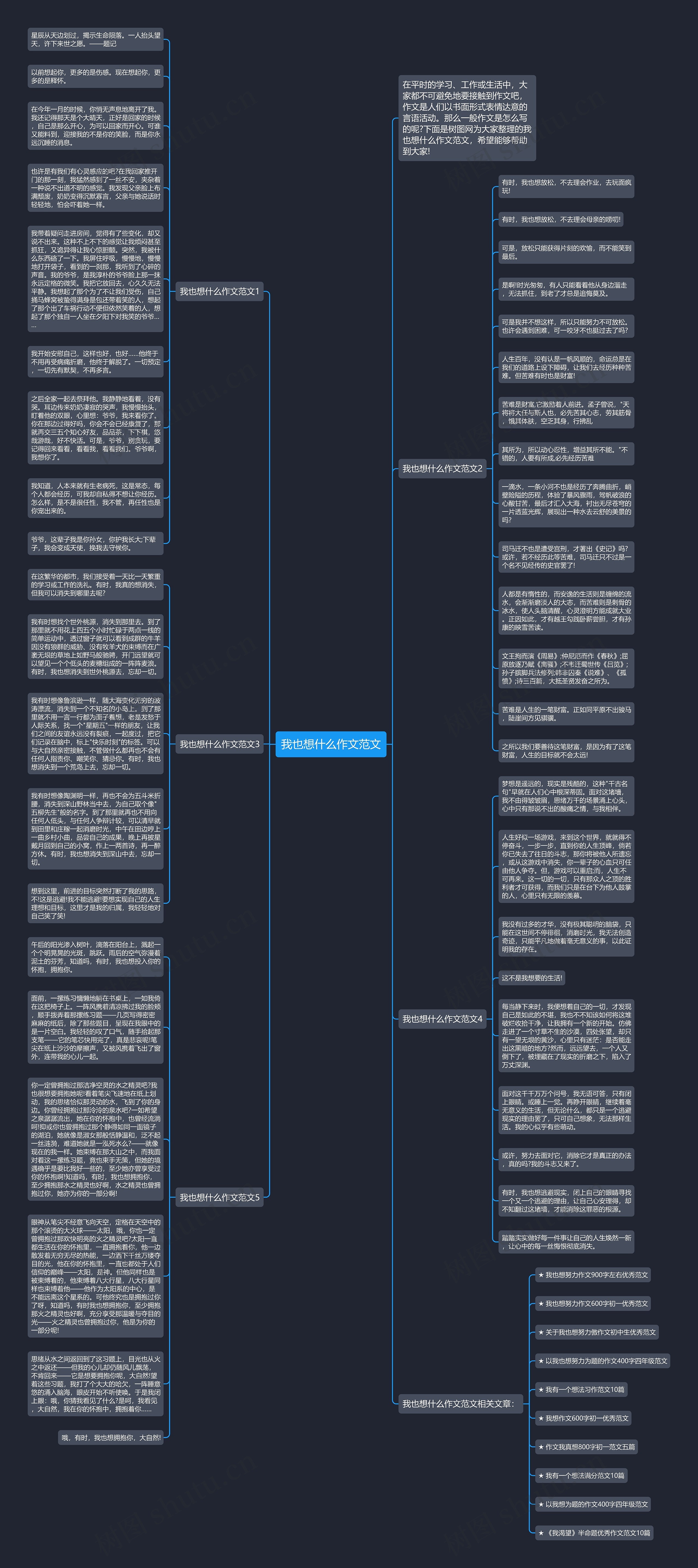 我也想什么作文范文思维导图