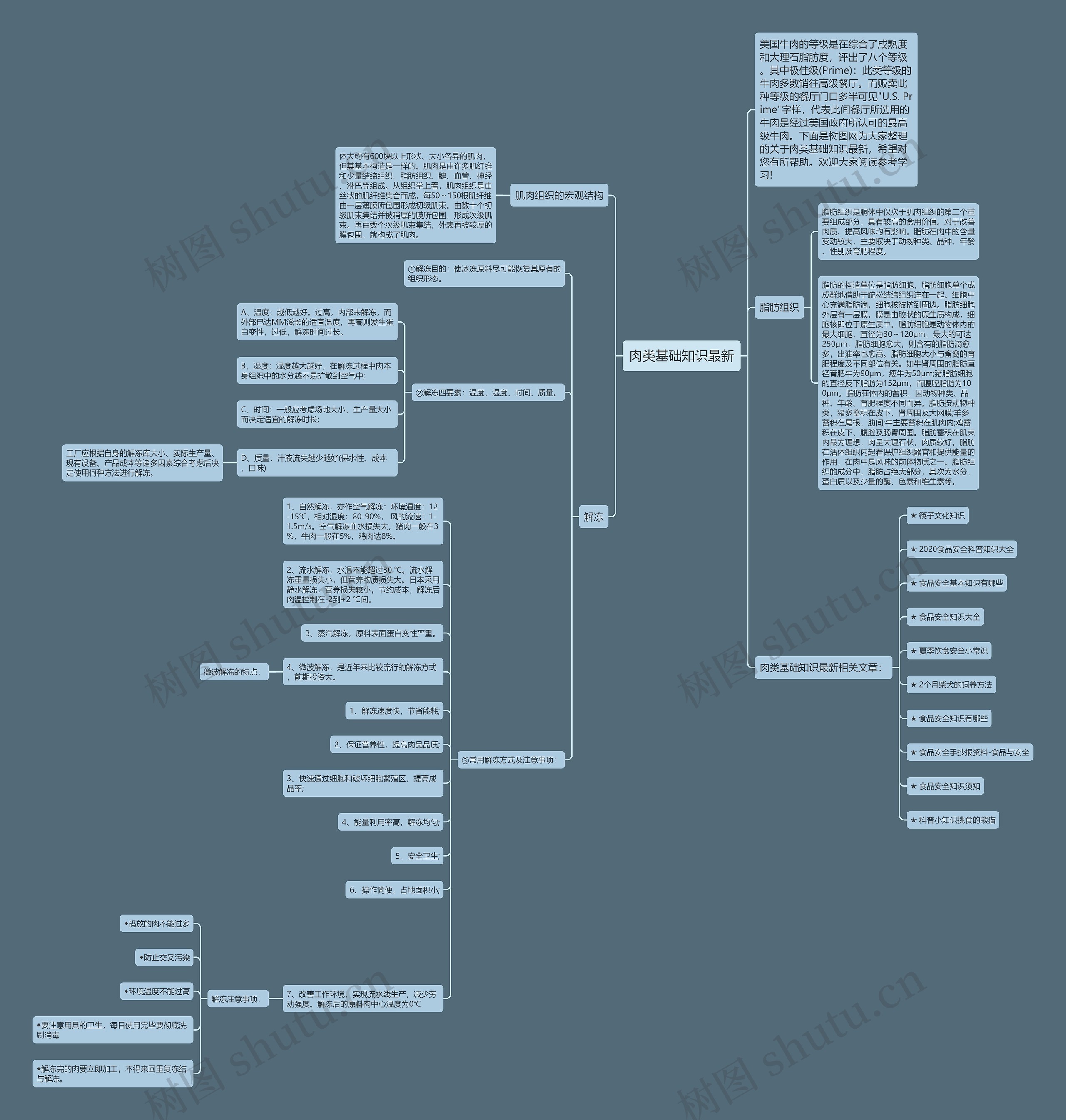 肉类基础知识最新思维导图