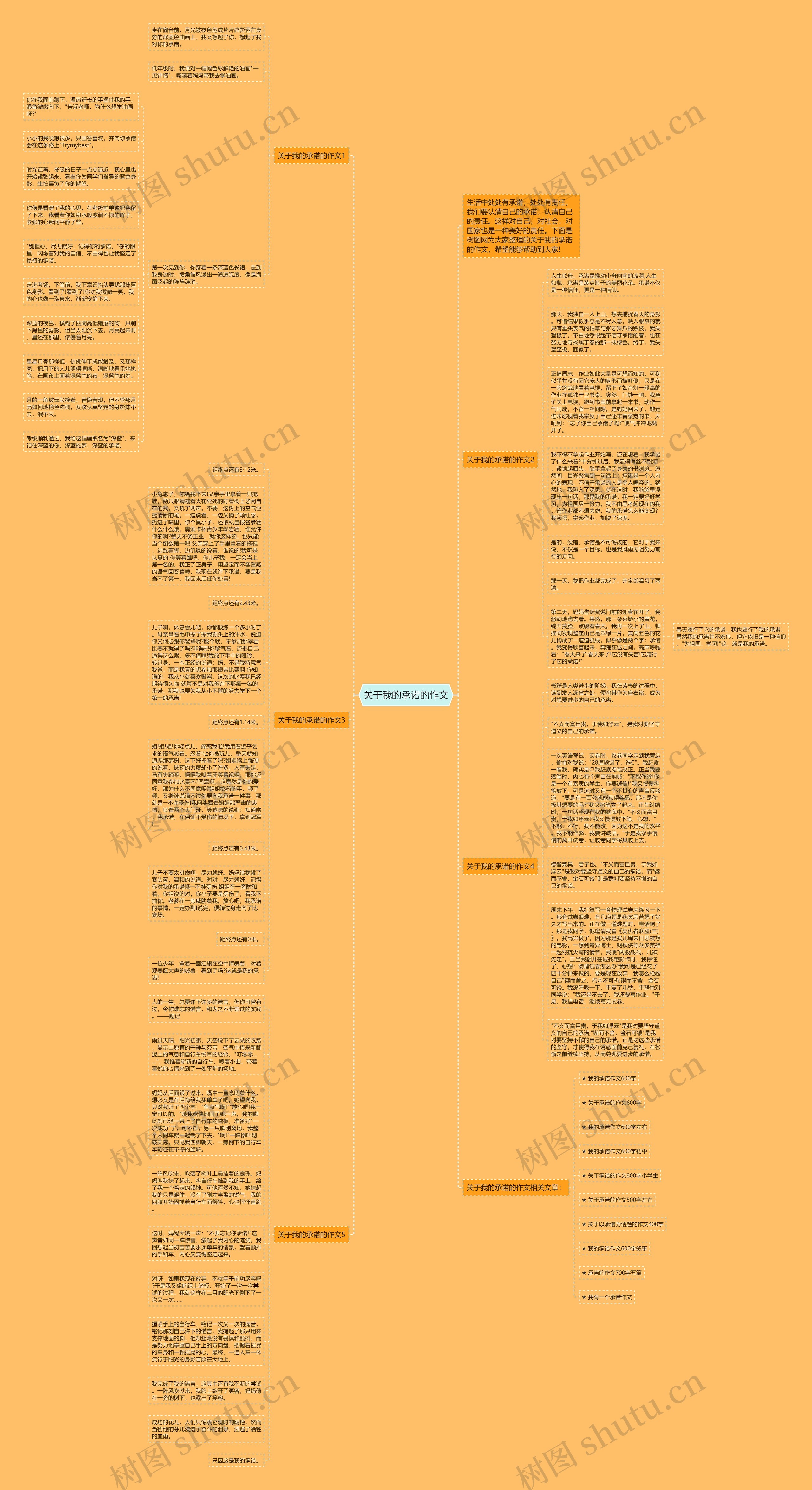 关于我的承诺的作文思维导图