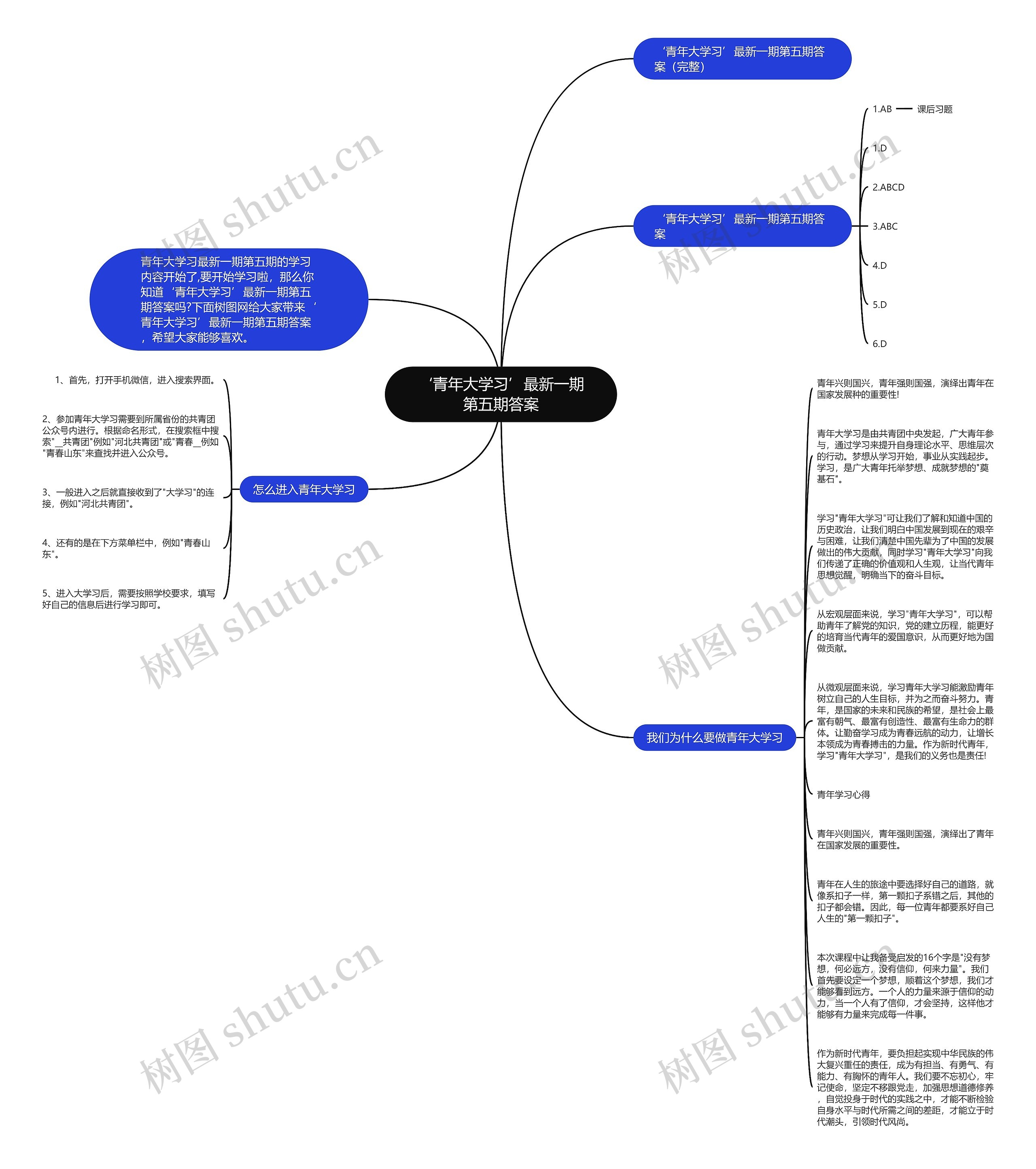 ‘青年大学习’最新一期第五期答案思维导图