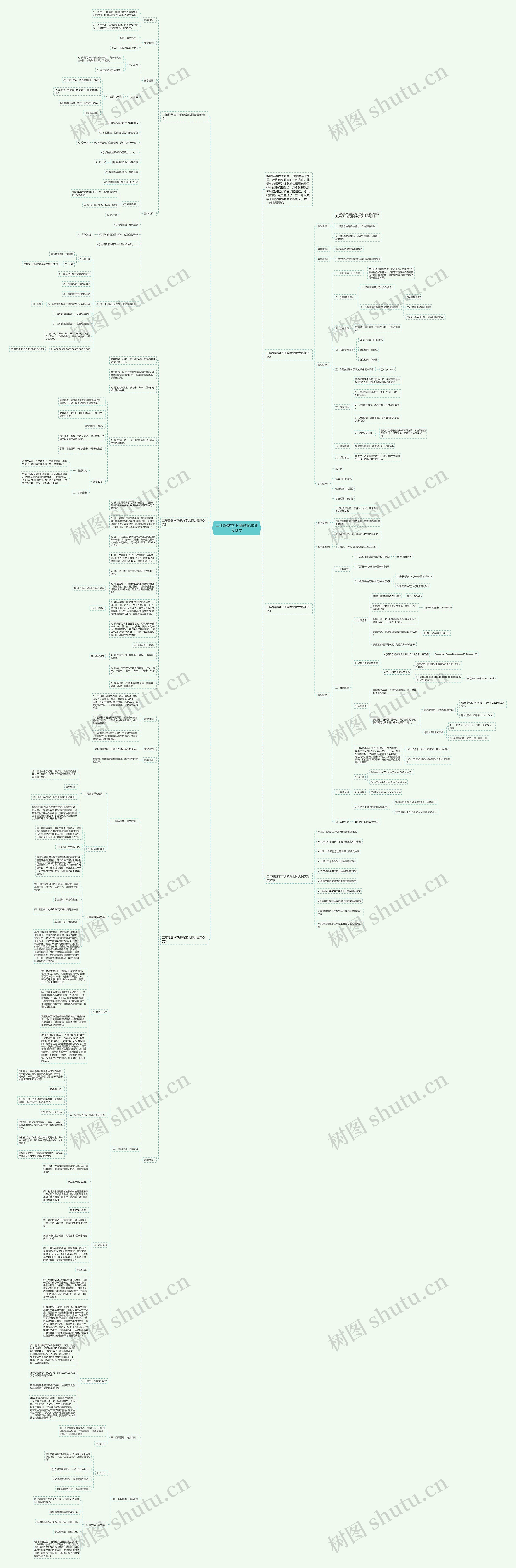 二年级数学下册教案北师大例文思维导图