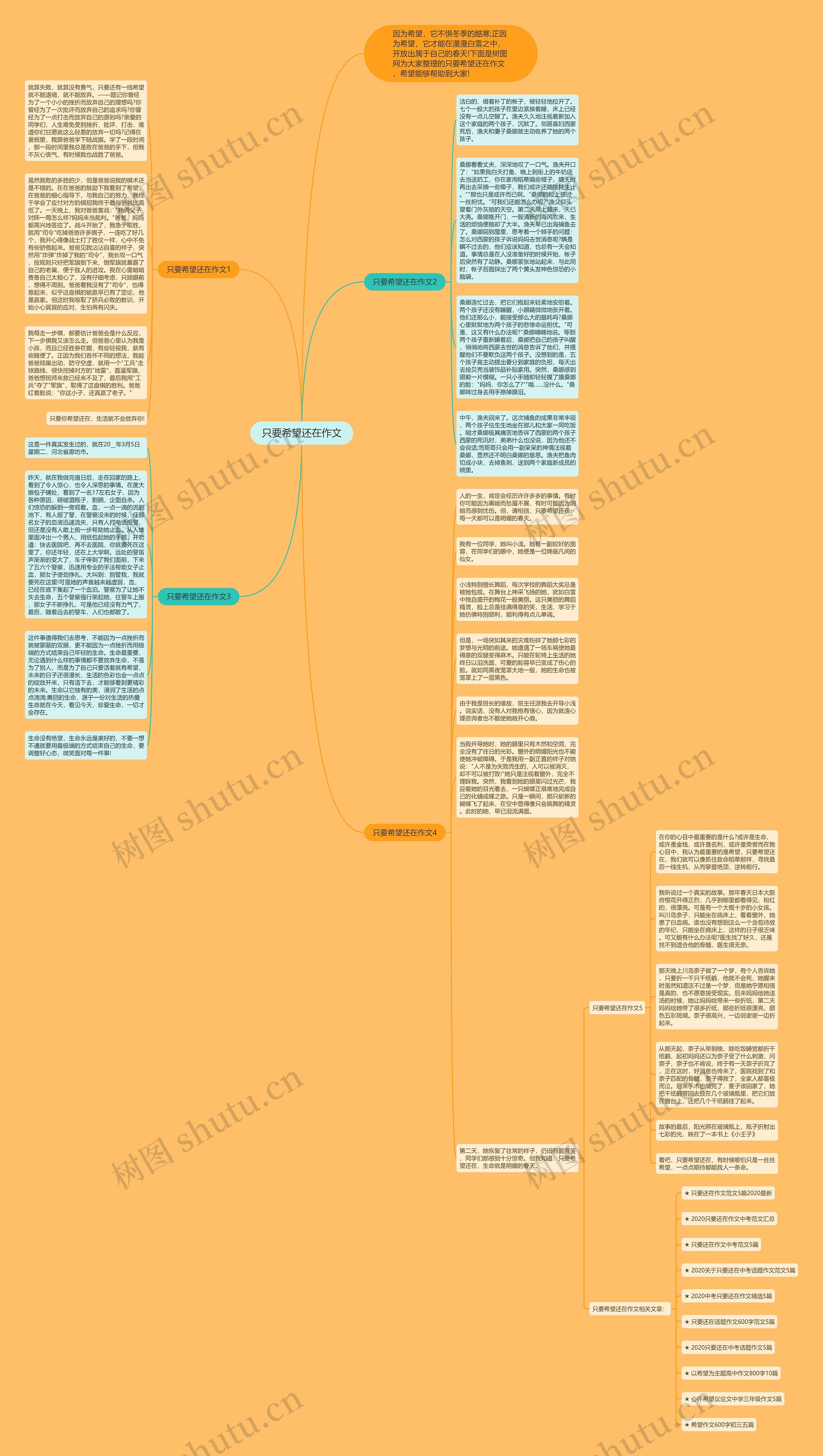 只要希望还在作文思维导图