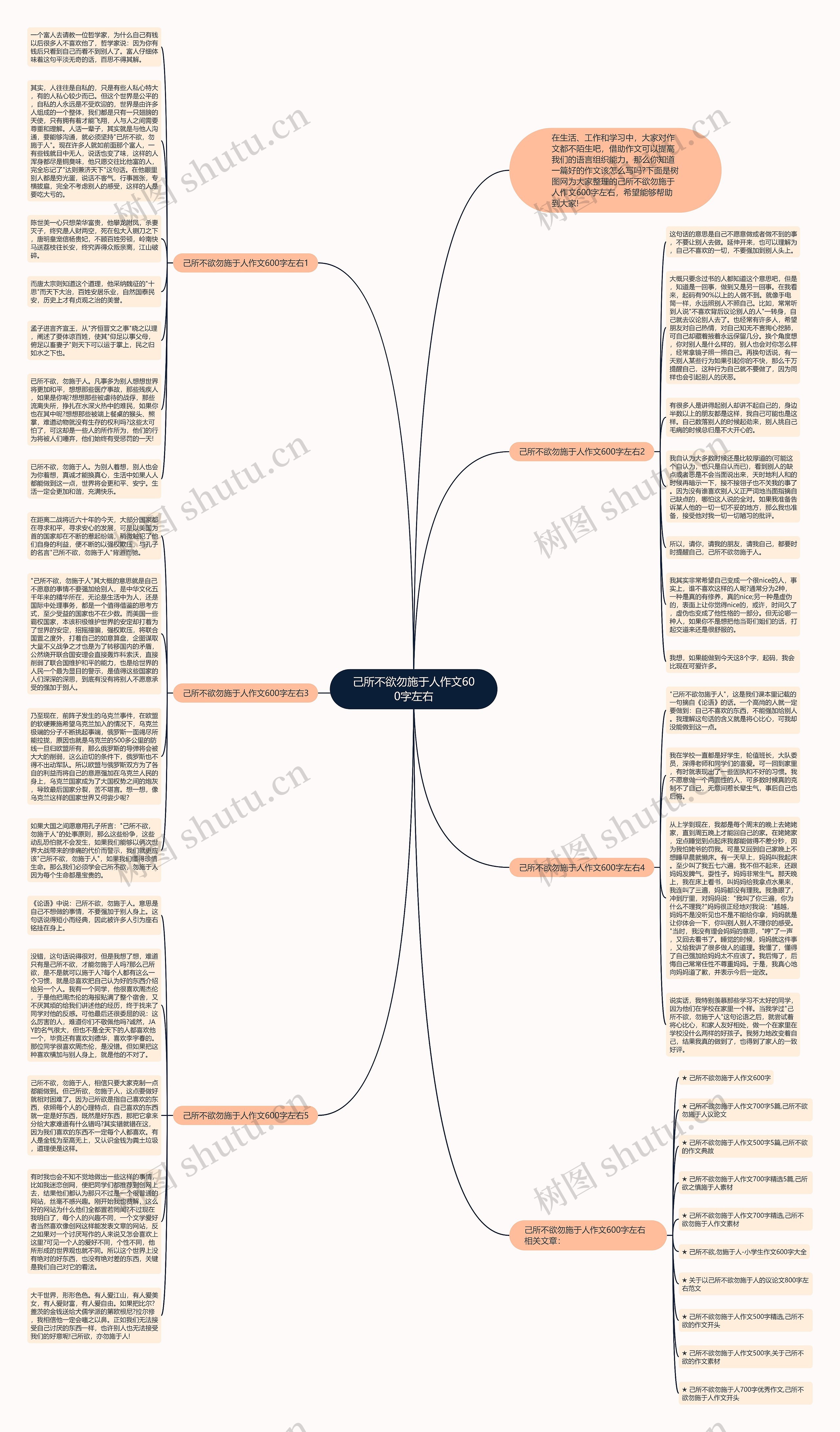 己所不欲勿施于人作文600字左右思维导图